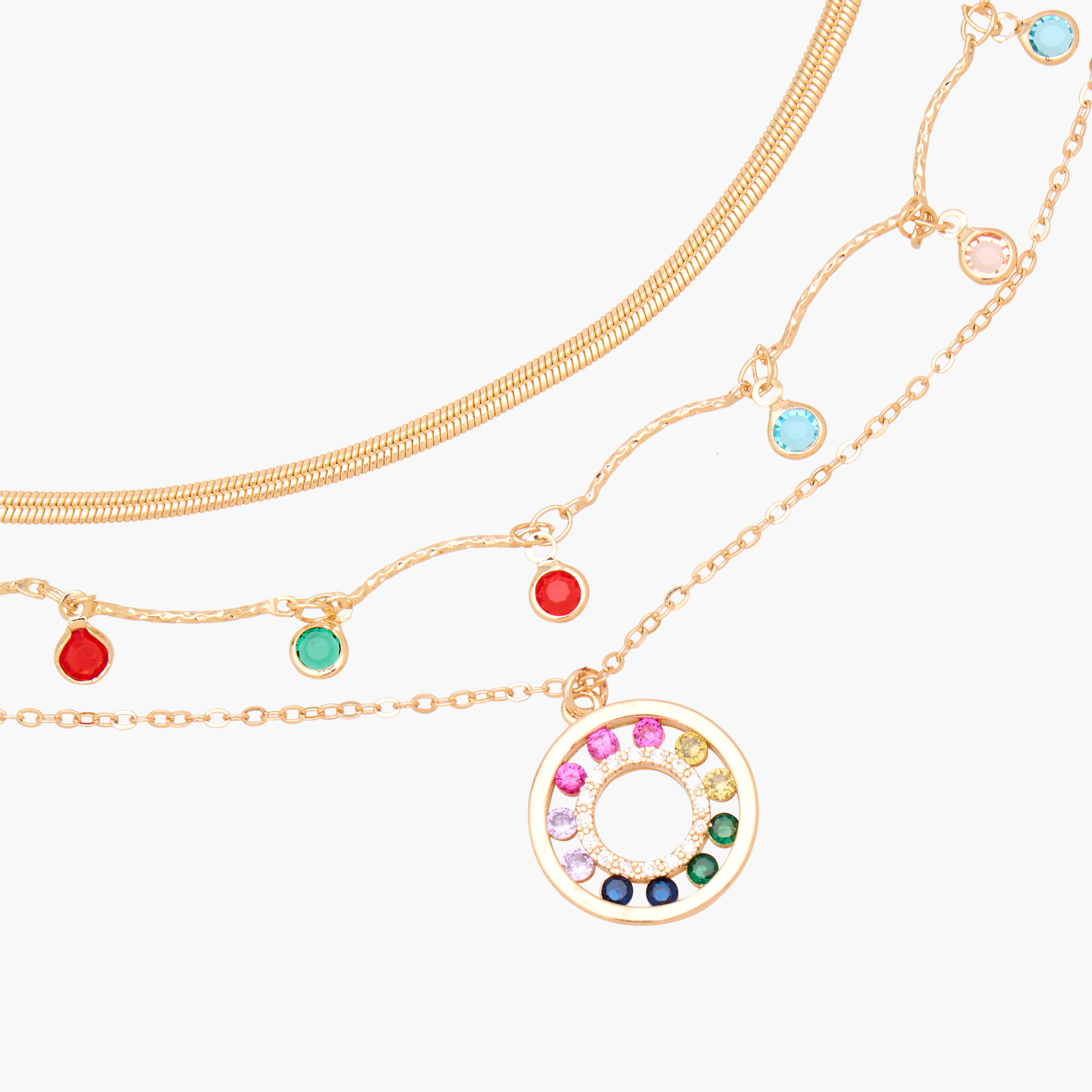 أعقاد بلون ذهبي وتصاميم متنوعة - عبوة 3 قطع-women-watchesandjewellery-jewellery-necklacesandpendants-image-5