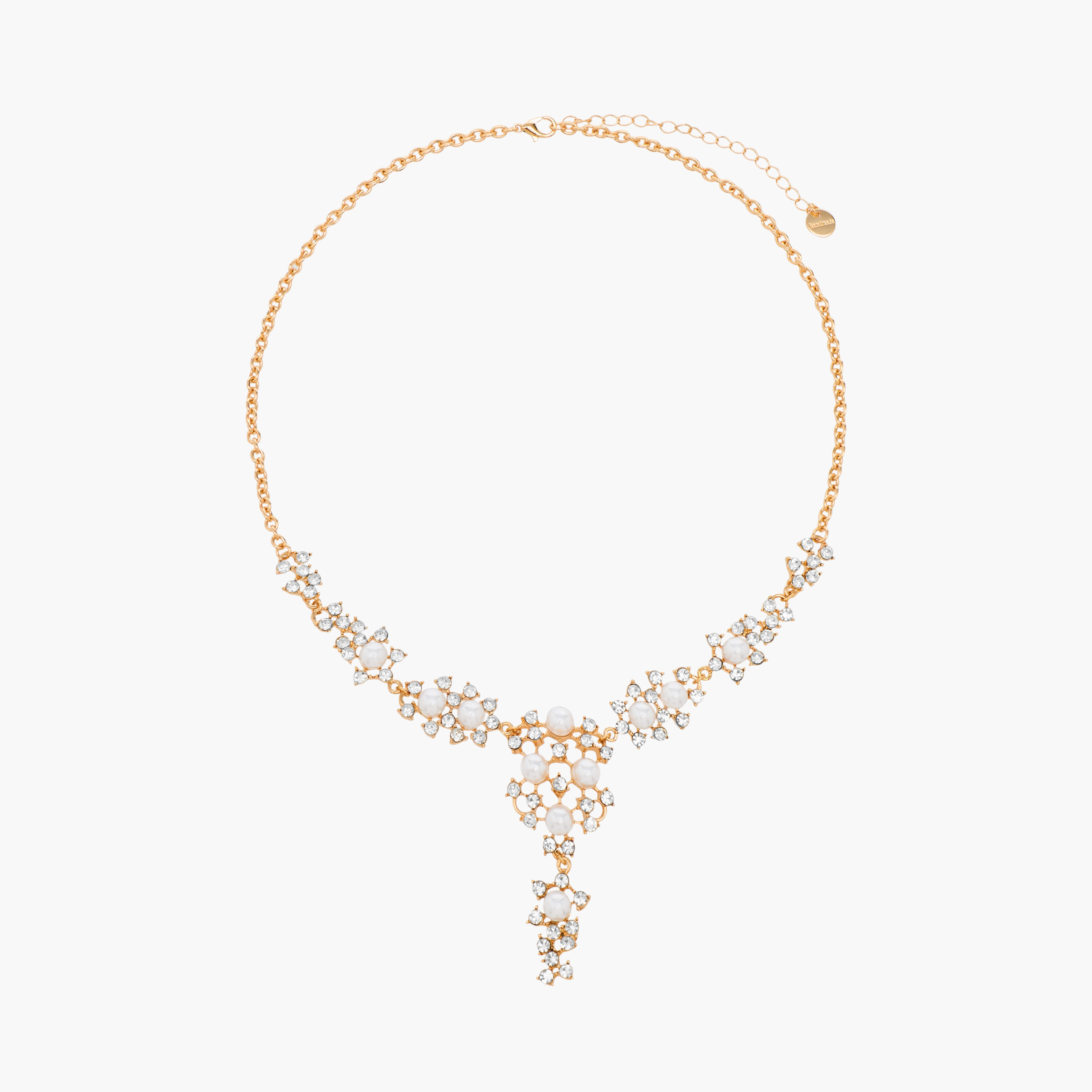 حلق وعقد بتزيينات لؤلؤ - طقم من قطعتين-women-watchesandjewellery-jewellery-jewellerysets-image-2