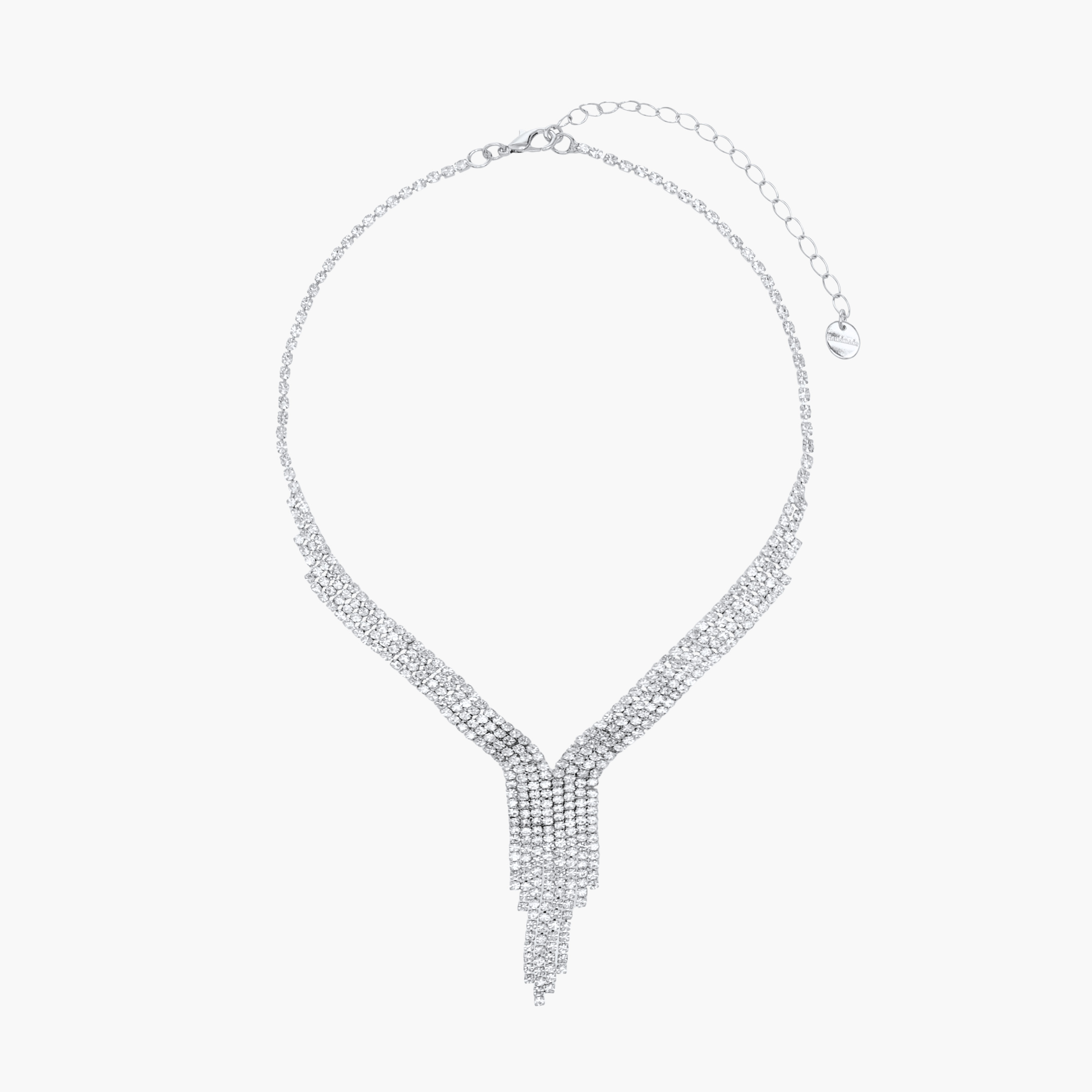 Set of 2 Cubic Zirconia Embellished Necklace and Earrings-women-watchesandjewellery-jewellery-jewellerysets-image-2