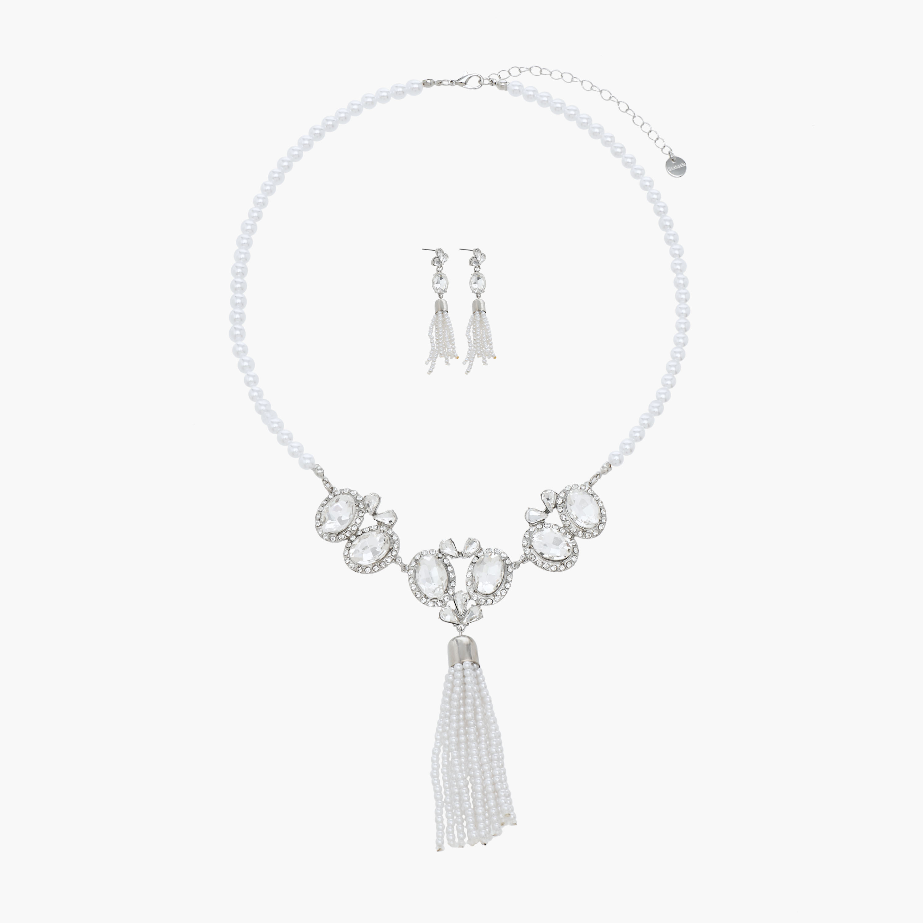 طقم حلقان وعقد مزيّن – قطعتين-women-watchesandjewellery-jewellery-necklacesandpendants-image-1