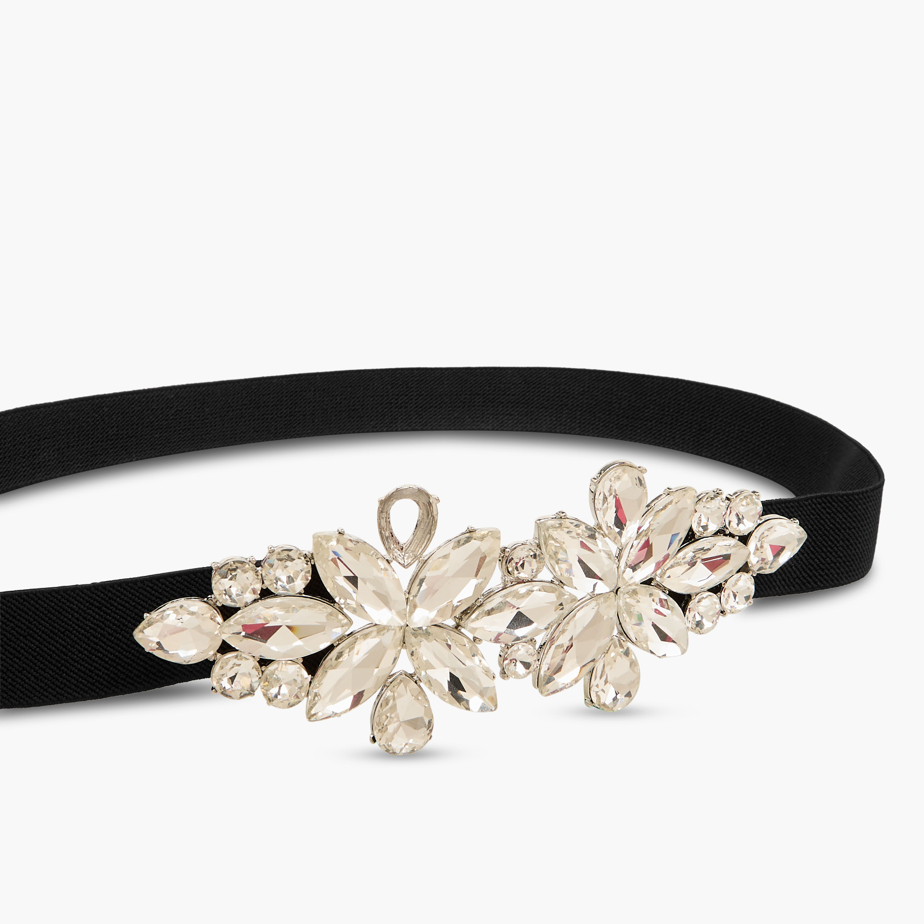 Metal Stretchable Belt with Embellished Buckle-women-clothingaccessories-belts-image-3