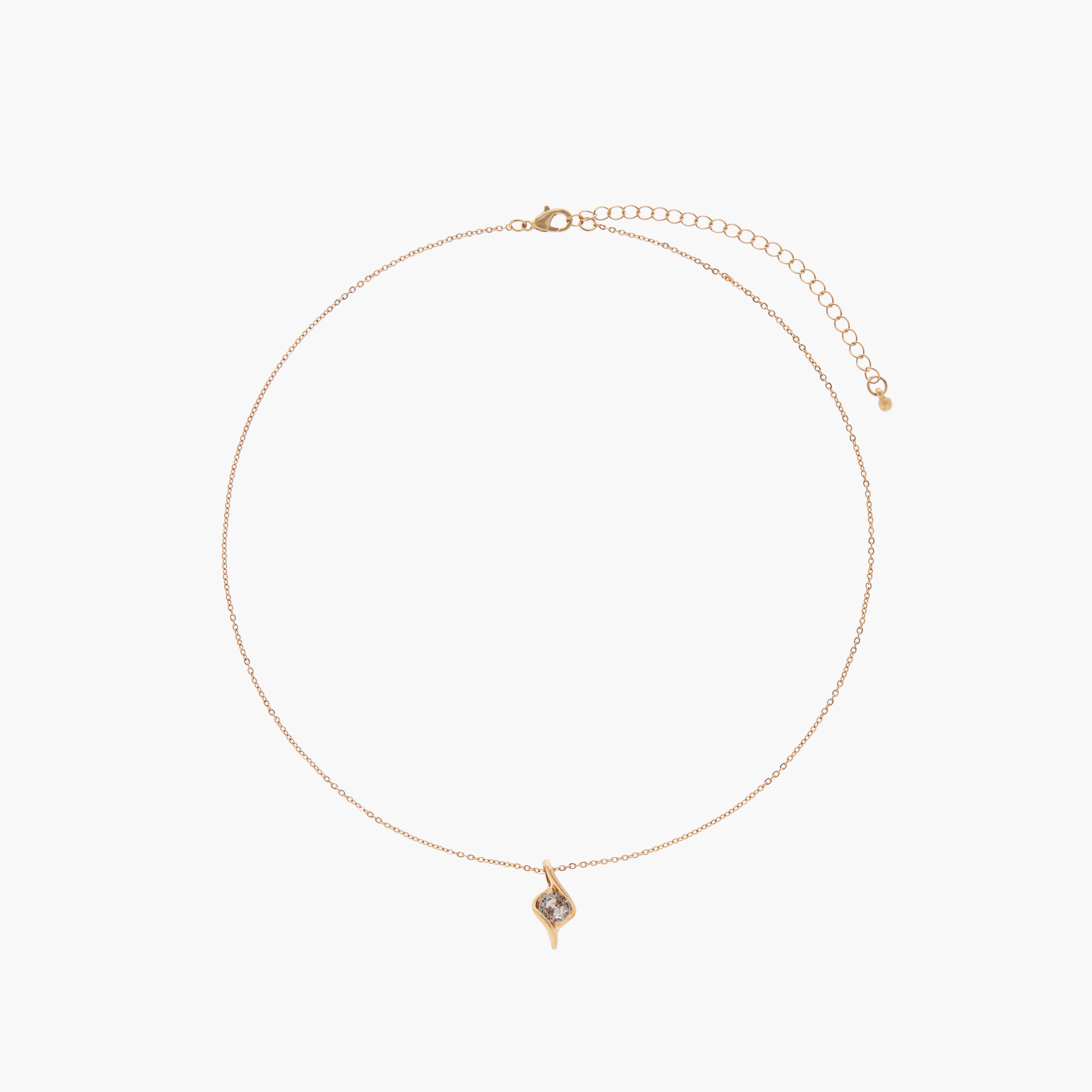 عقد ميتاليك بدلاية حجر-women-watchesandjewellery-jewellery-necklacesandpendants-image-1