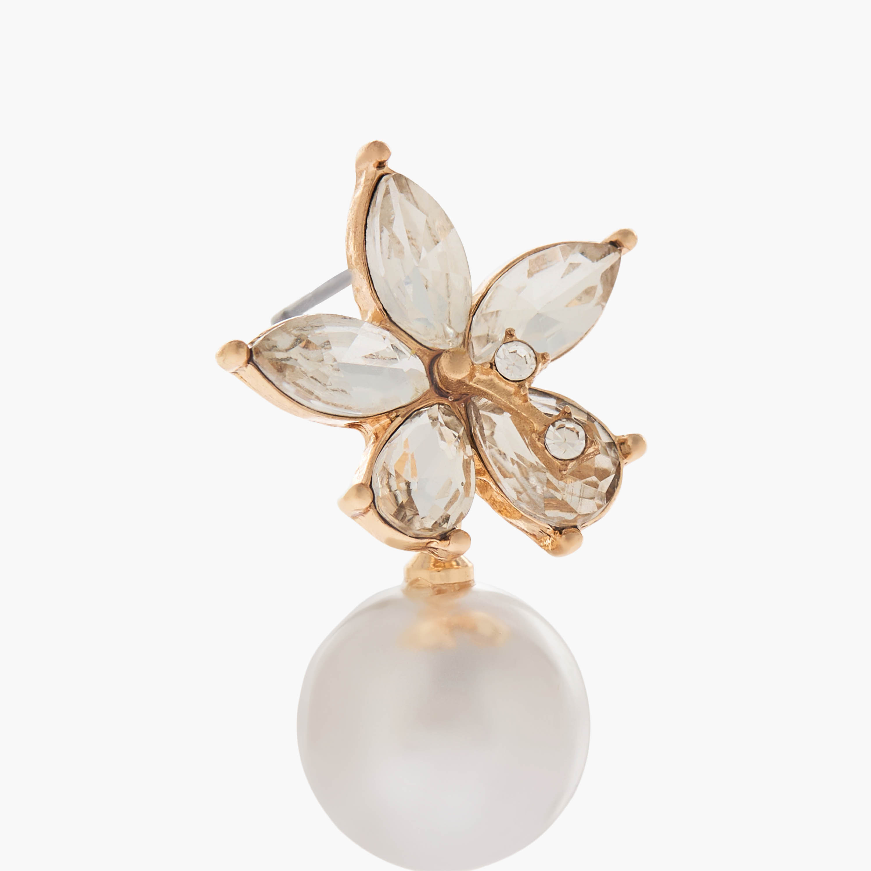 Stone Embellished Floral Earrings with Pushback Closure-women-watchesandjewellery-jewellery-earrings-image-3