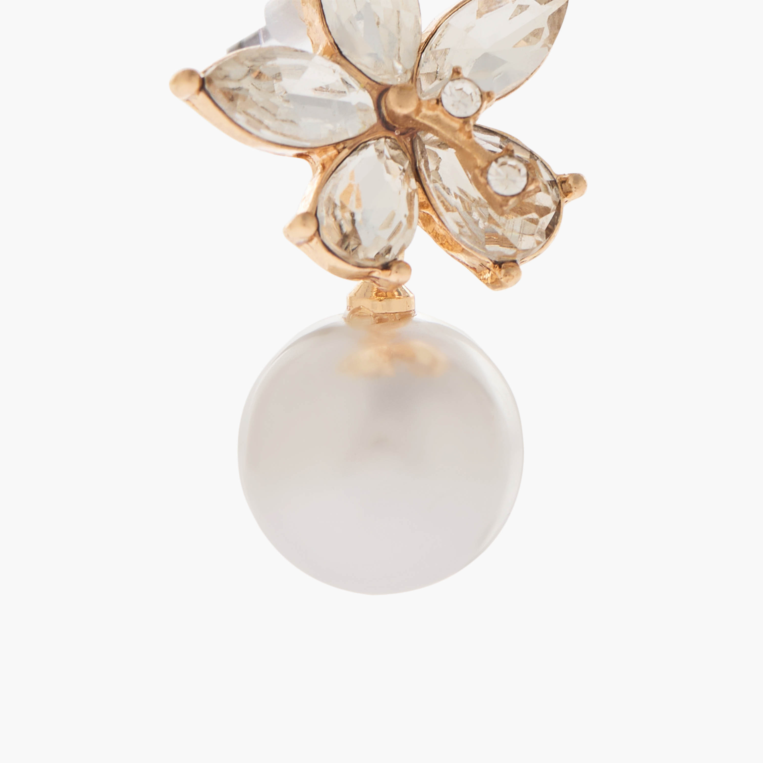 Stone Embellished Floral Earrings with Pushback Closure-women-watchesandjewellery-jewellery-earrings-image-4