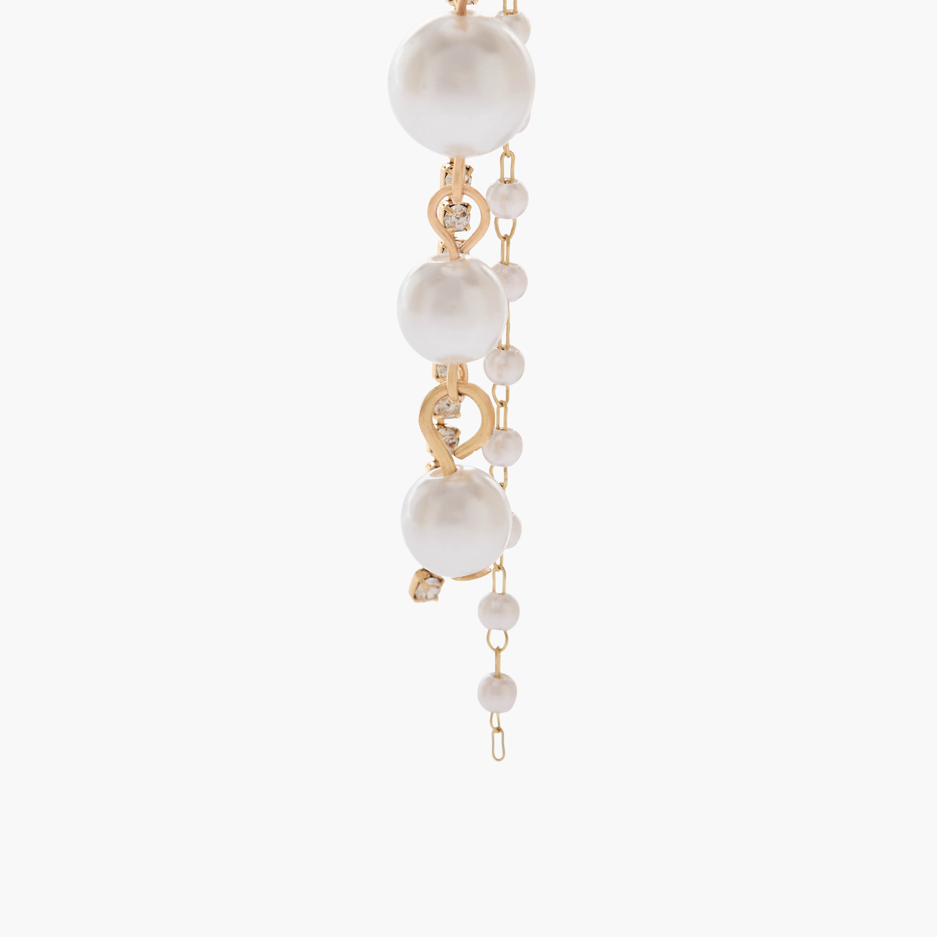 Metallic Pearl Embellished Earrings with Pushback Closure-women-watchesandjewellery-jewellery-earrings-image-4