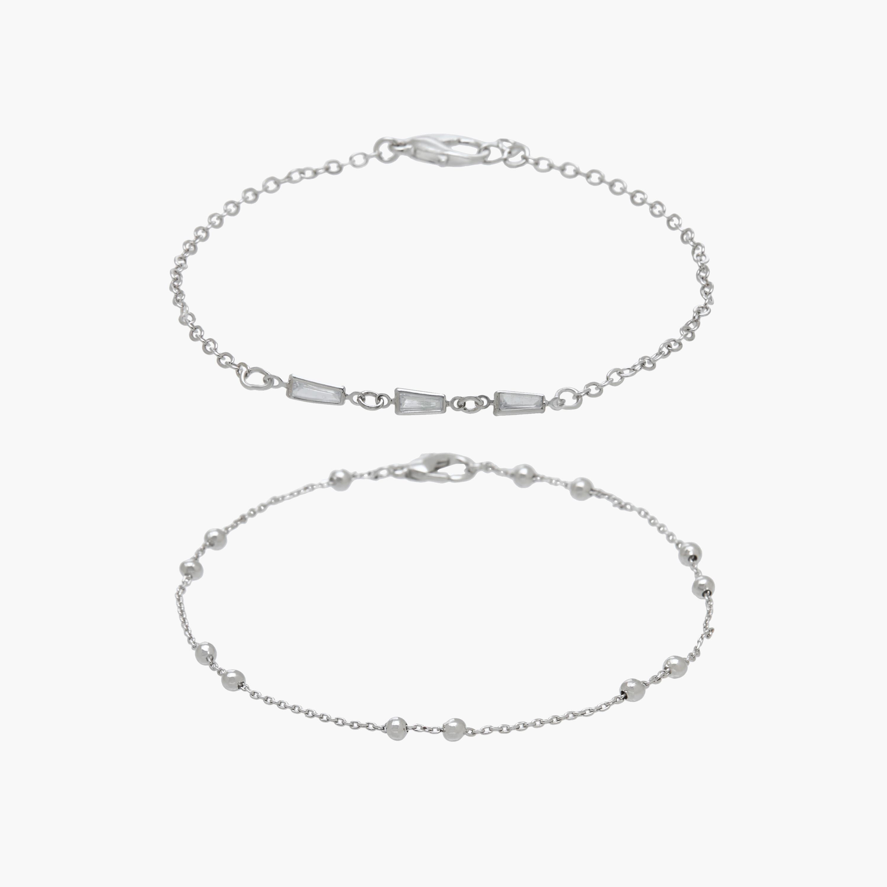 Pack of 2 Metallic Beaded Bracelet-women-watchesandjewellery-jewellery-banglesandbracelets-image-1