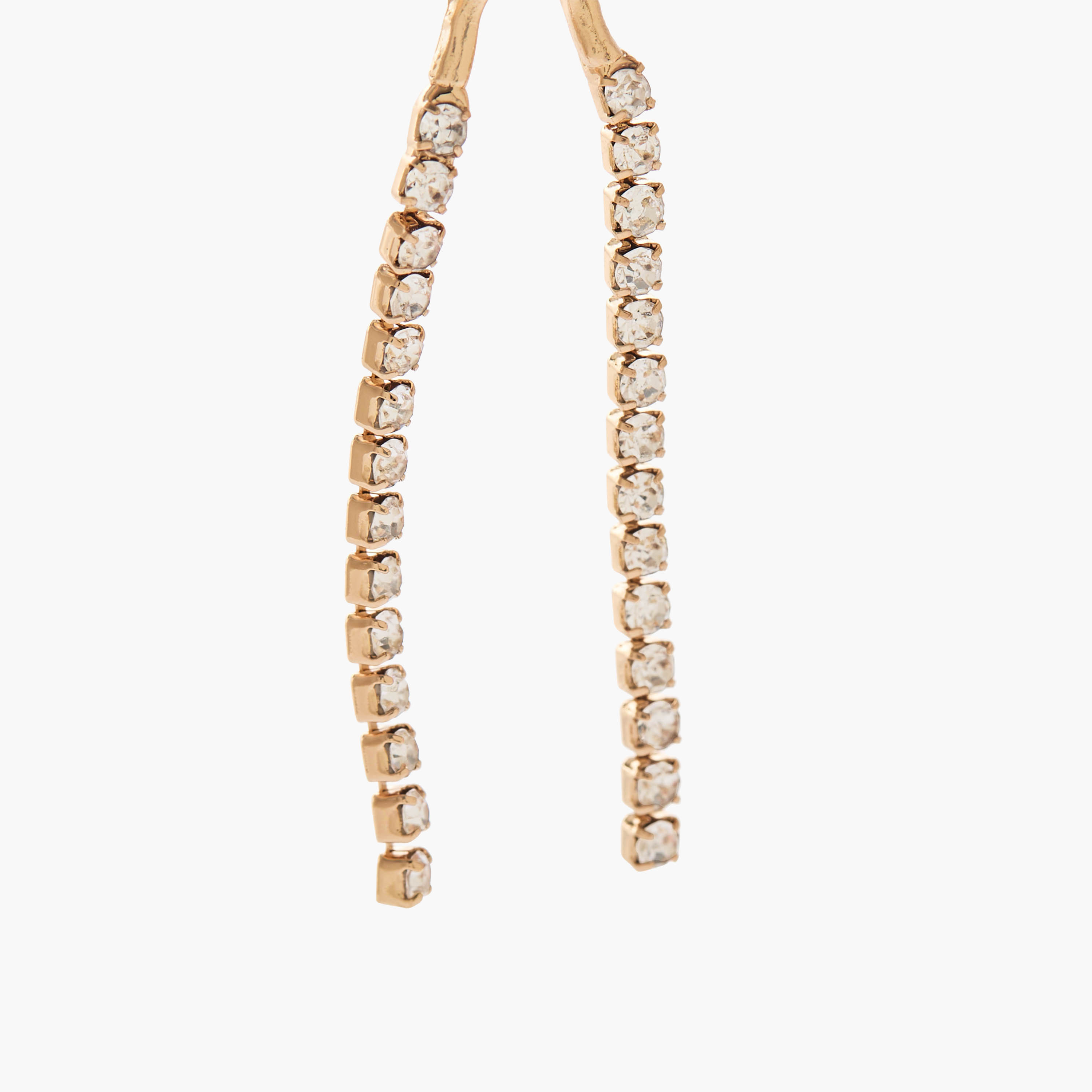 Gold Tone Embellished Bow Earrings with Pushback Closure-women-watchesandjewellery-jewellery-earrings-image-4