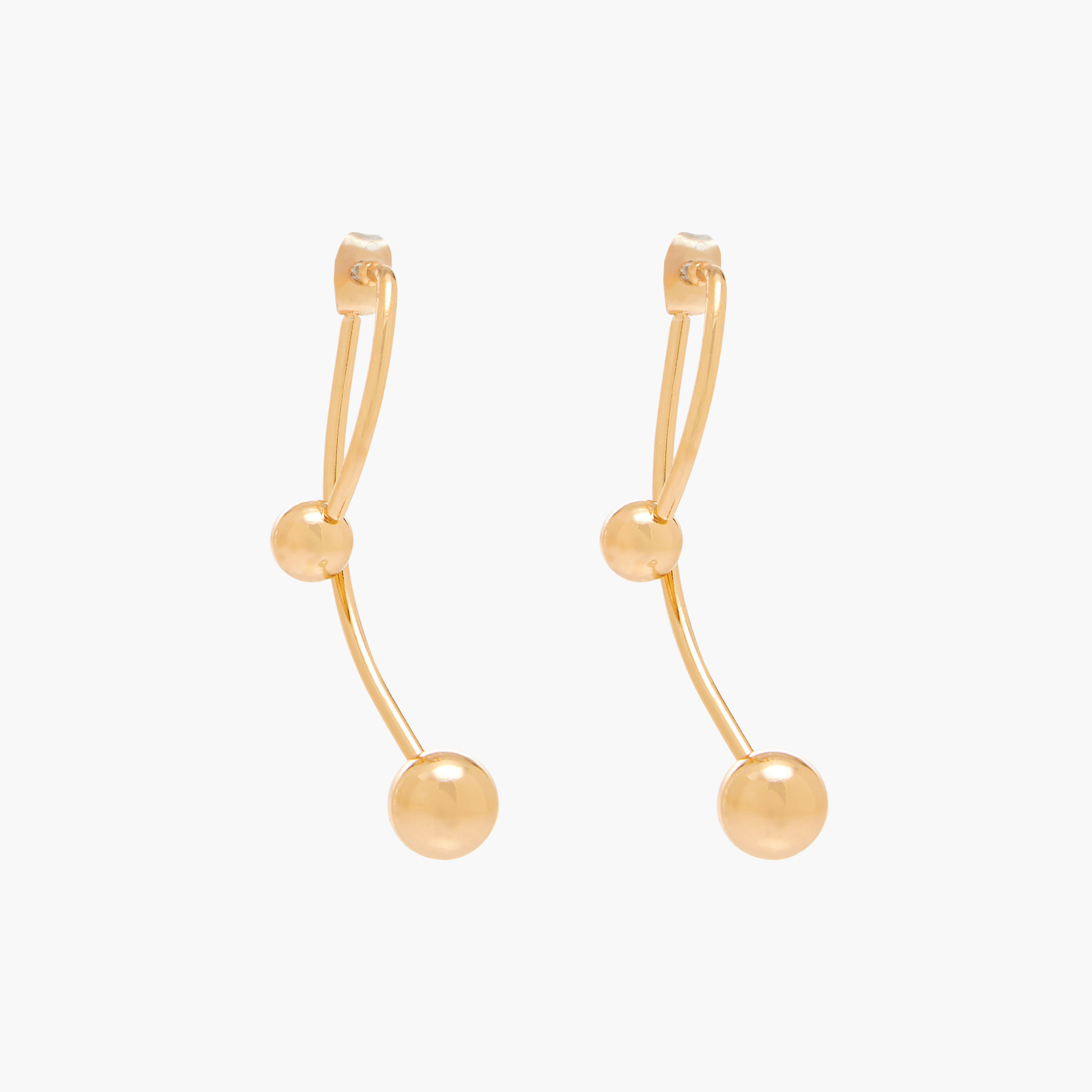 Metallic Drop Earrings with Pushback Closure-women-watchesandjewellery-jewellery-earrings-image-1
