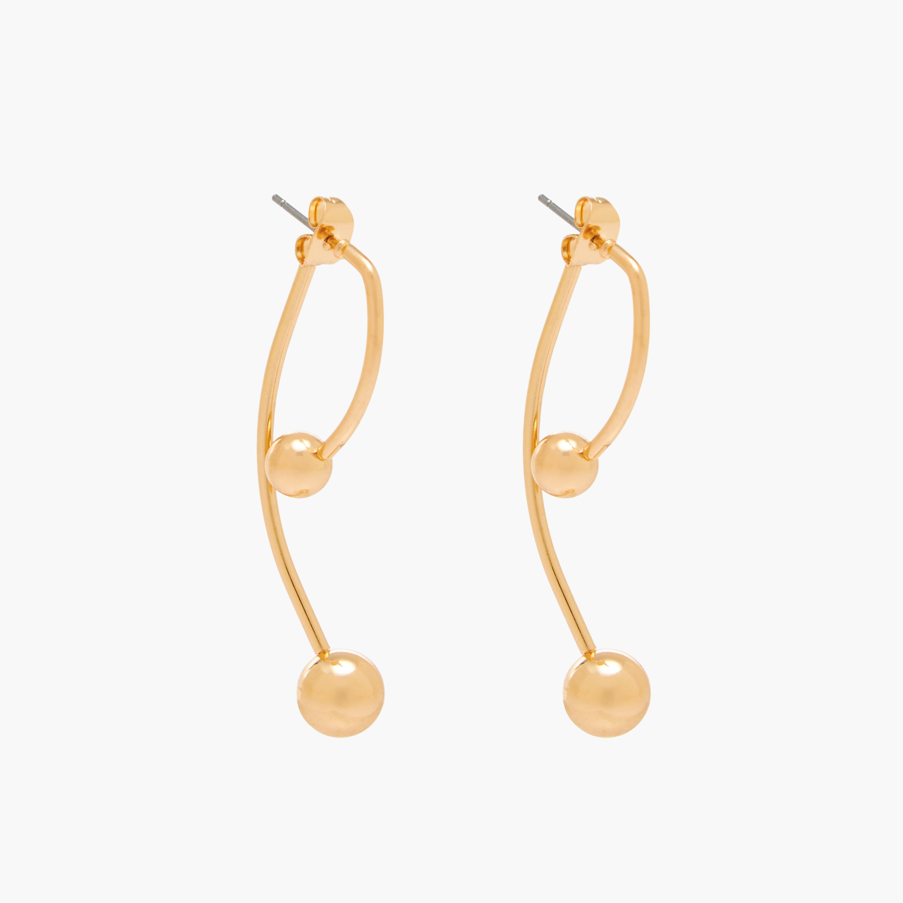 Metallic Drop Earrings with Pushback Closure-women-watchesandjewellery-jewellery-earrings-image-2