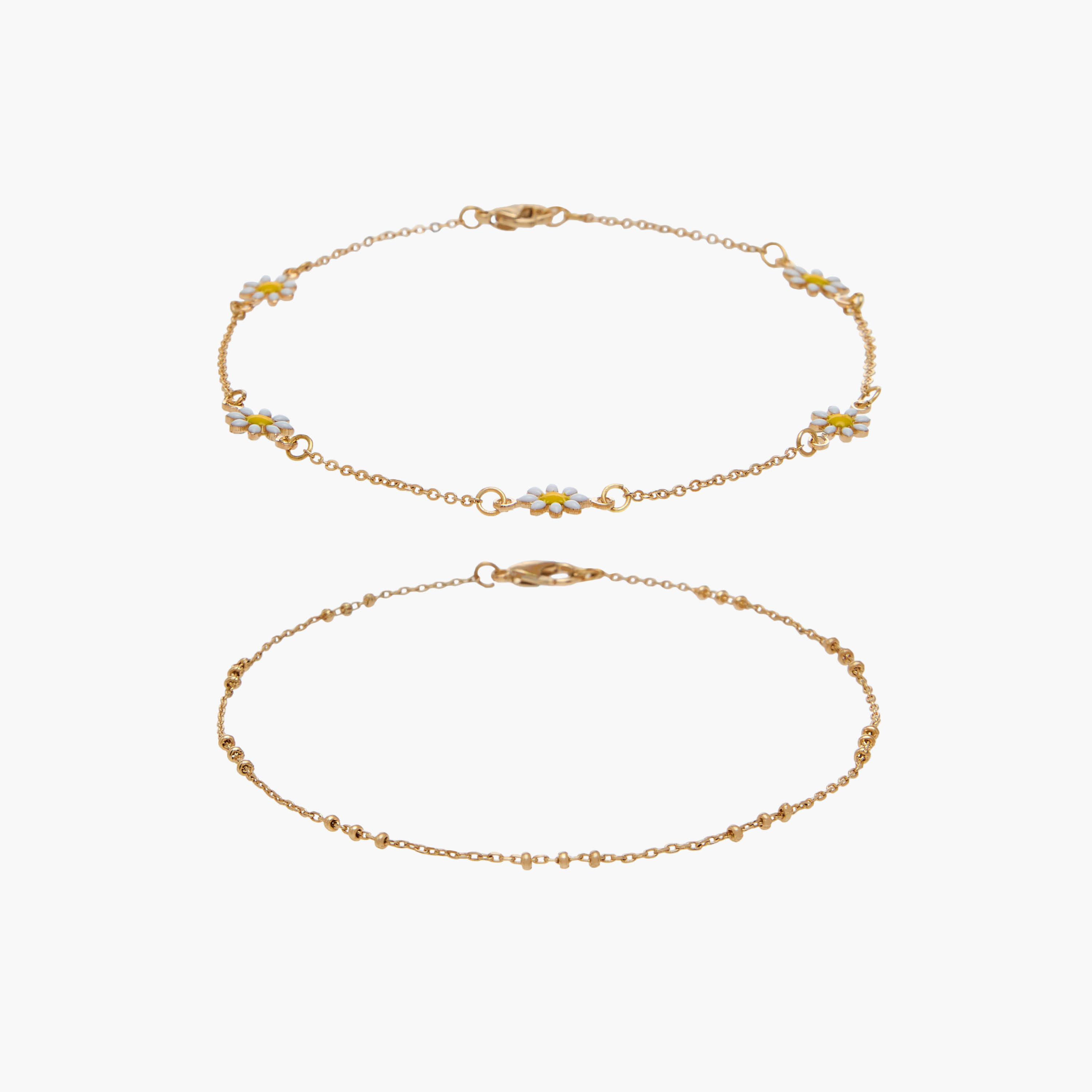 خلاخيل معدن مزينة - عبوة من قطعتين-women-watchesandjewellery-jewellery-anklets-image-7