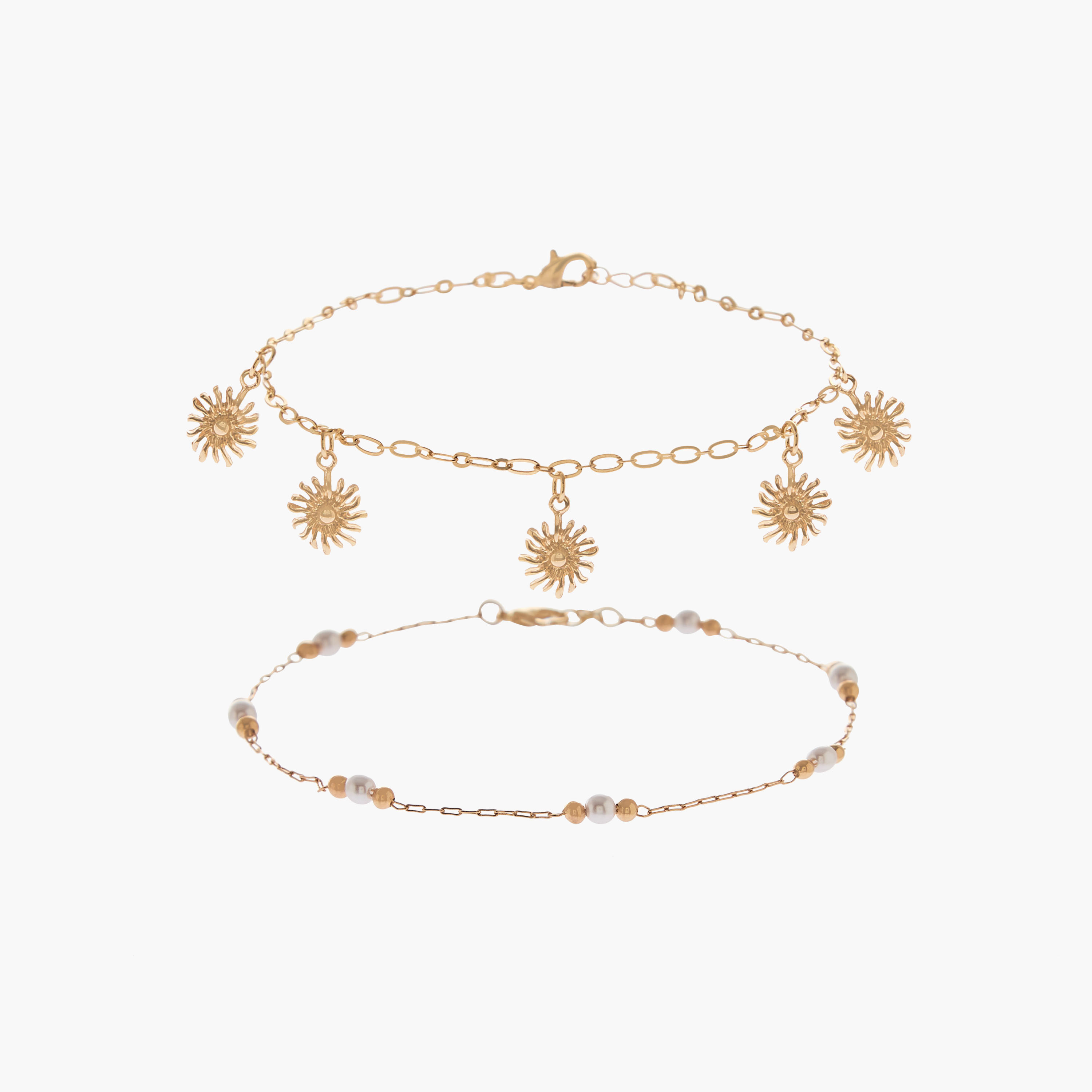 طقم من 2 خلخال معدني مزين-women-watchesandjewellery-jewellery-anklets-image-7