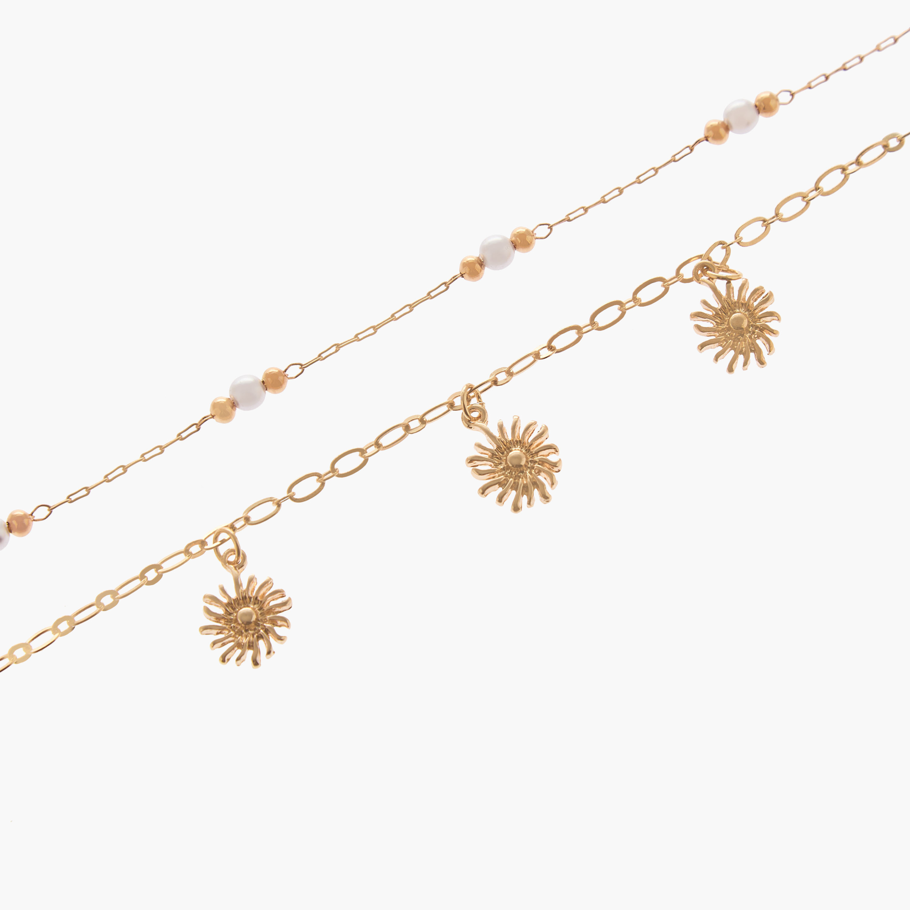 طقم من 2 خلخال معدني مزين-women-watchesandjewellery-jewellery-anklets-image-1