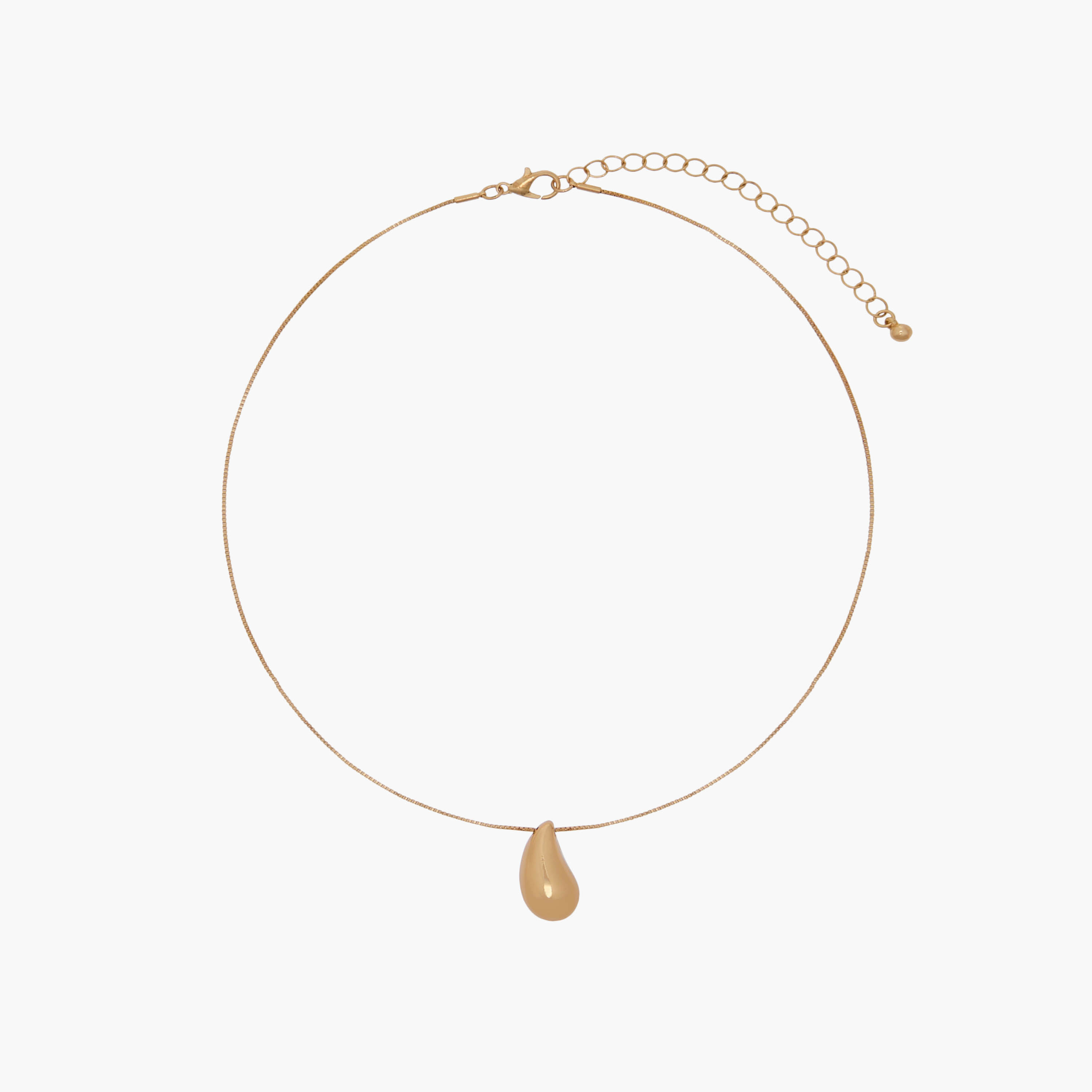 Set of 2 Teardrop Metal Pendant Necklace and Earrings-women-watchesandjewellery-jewellery-jewellerysets-image-2