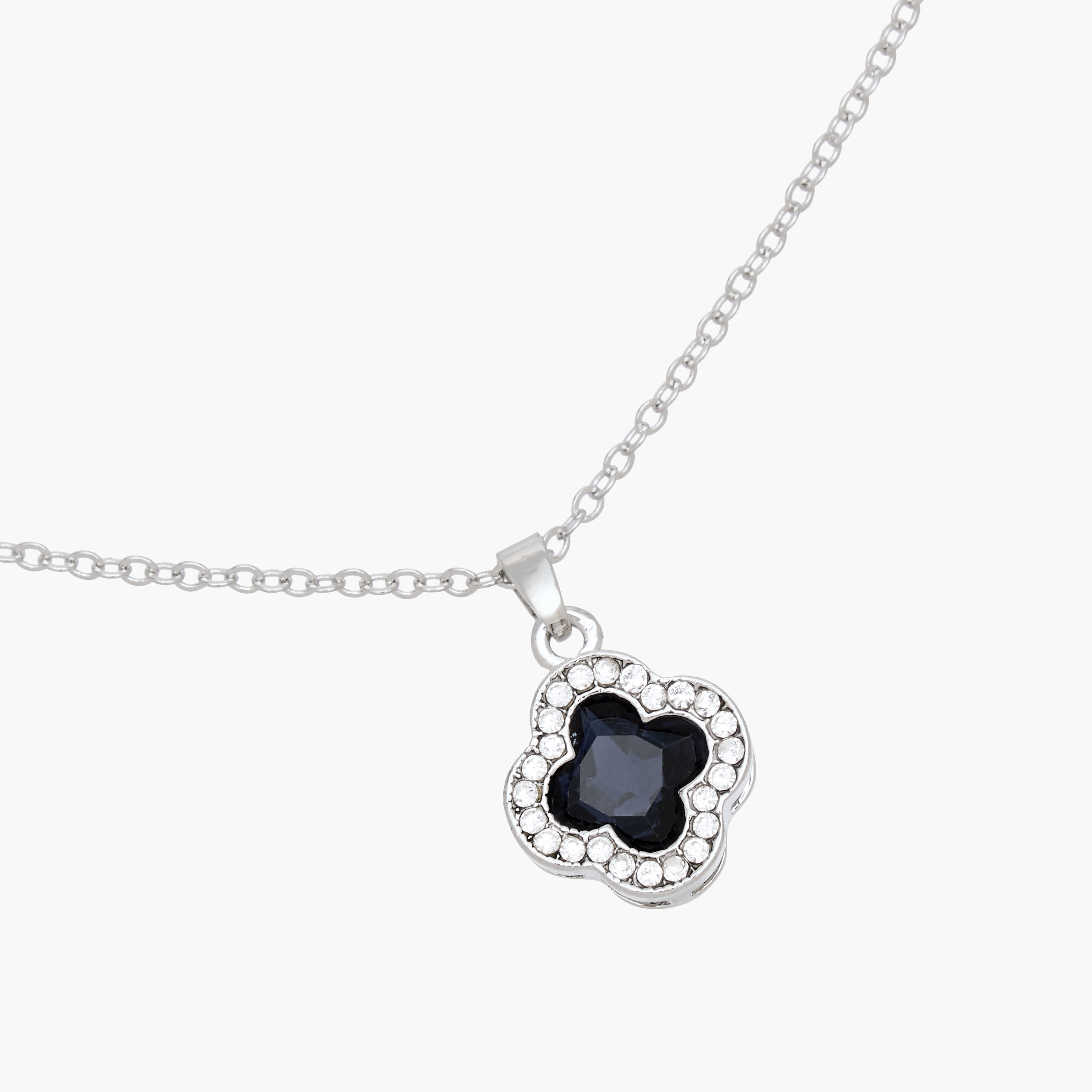 طقم عقد وحلقان بتصميم برسيم مزين بالأحجار – قطعتيين-women-watchesandjewellery-jewellery-jewellerysets-image-7