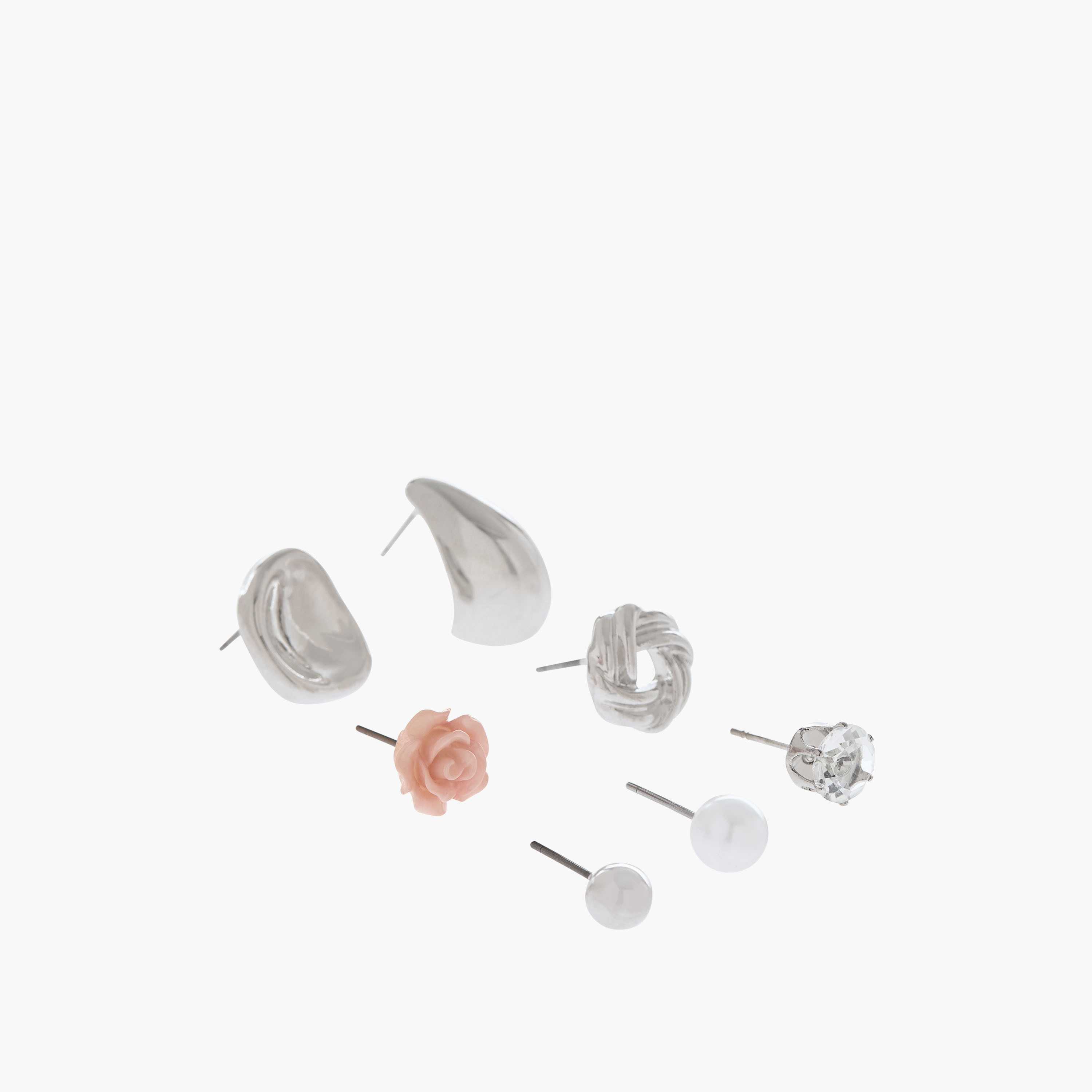 Pack of 7 Metallic Stud Earrings with Pushback Closure-women-watchesandjewellery-jewellery-earrings-image-3