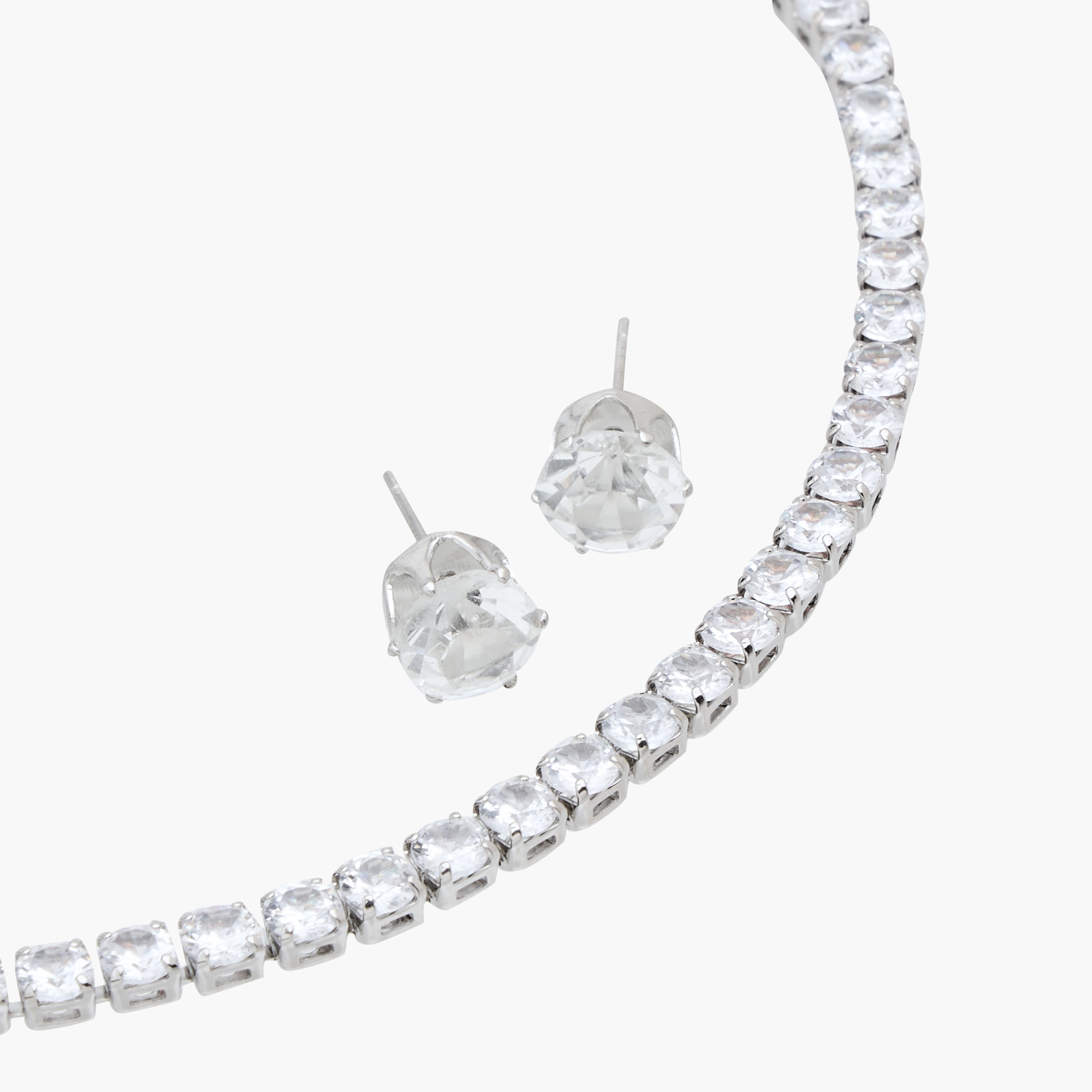 Set of 2 Stone Embellished Necklace and Earrings-women-watchesandjewellery-jewellery-jewellerysets-image-3