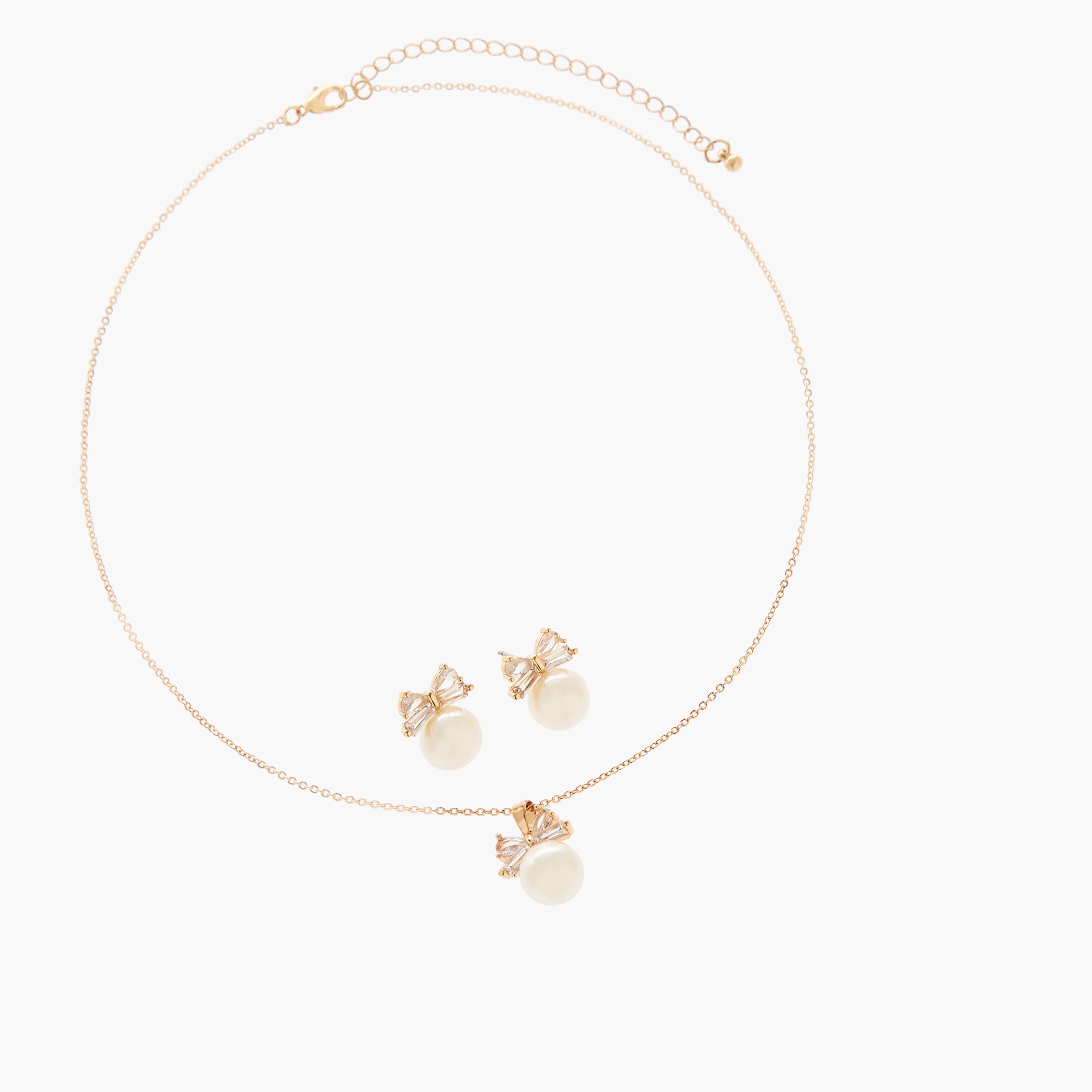 Set of 2 - Pearl Embellished Necklace and Earrings-women-watchesandjewellery-jewellery-necklacesandpendants-image-3