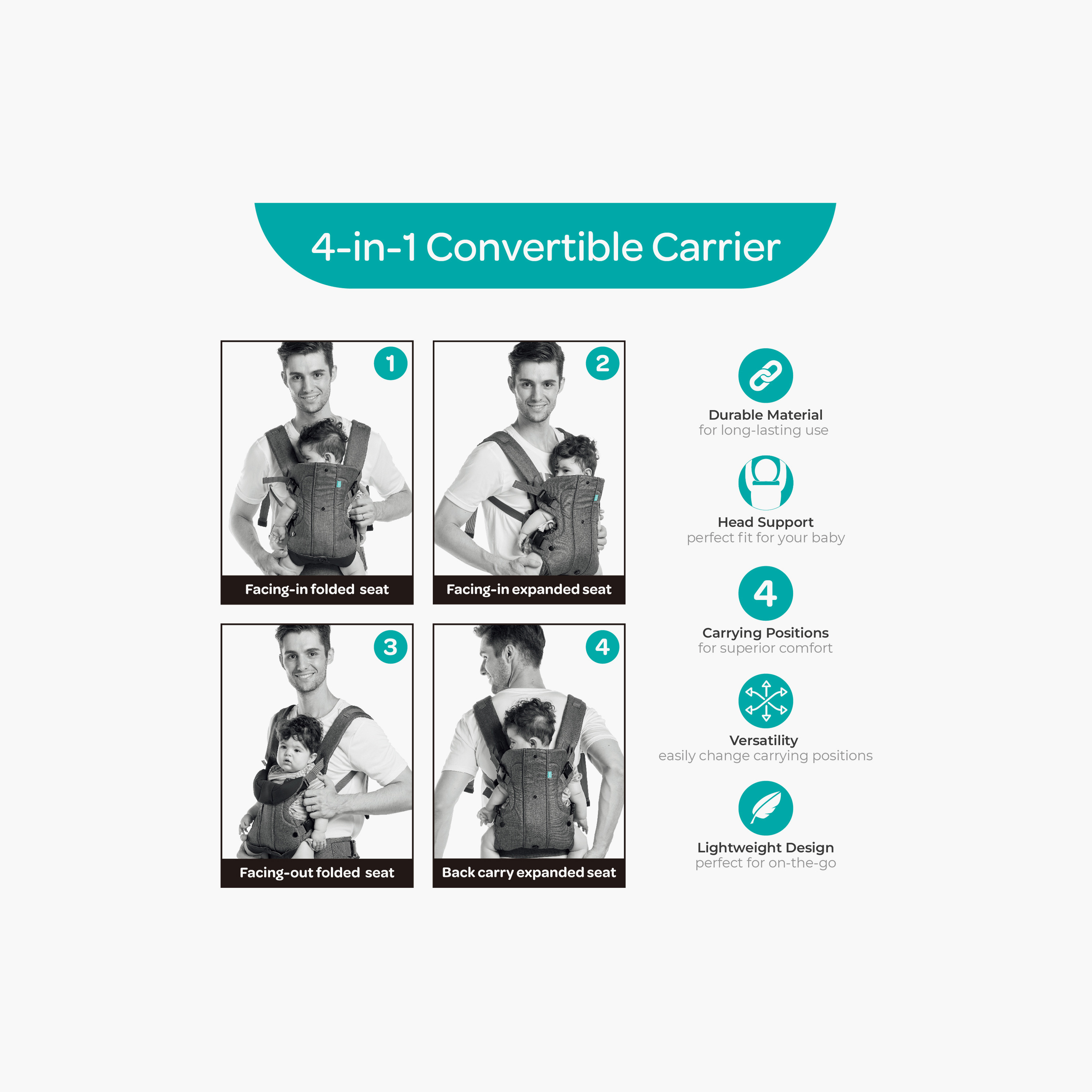 Moon KaryGo Hypo-Allergic 4-in-1 Baby Carrier-baby-gear-babycarriers-image-4