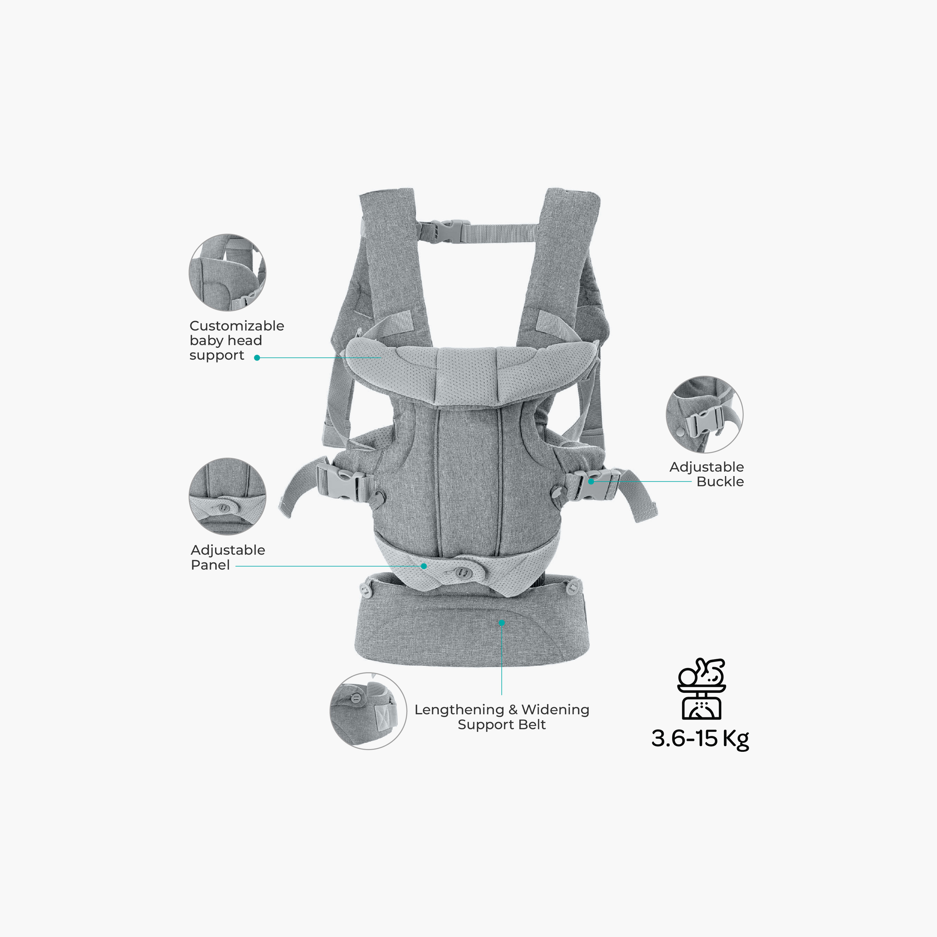 Moon KaryGo Hypo-Allergic 4-in-1 Baby Carrier-baby-gear-babycarriers-image-9