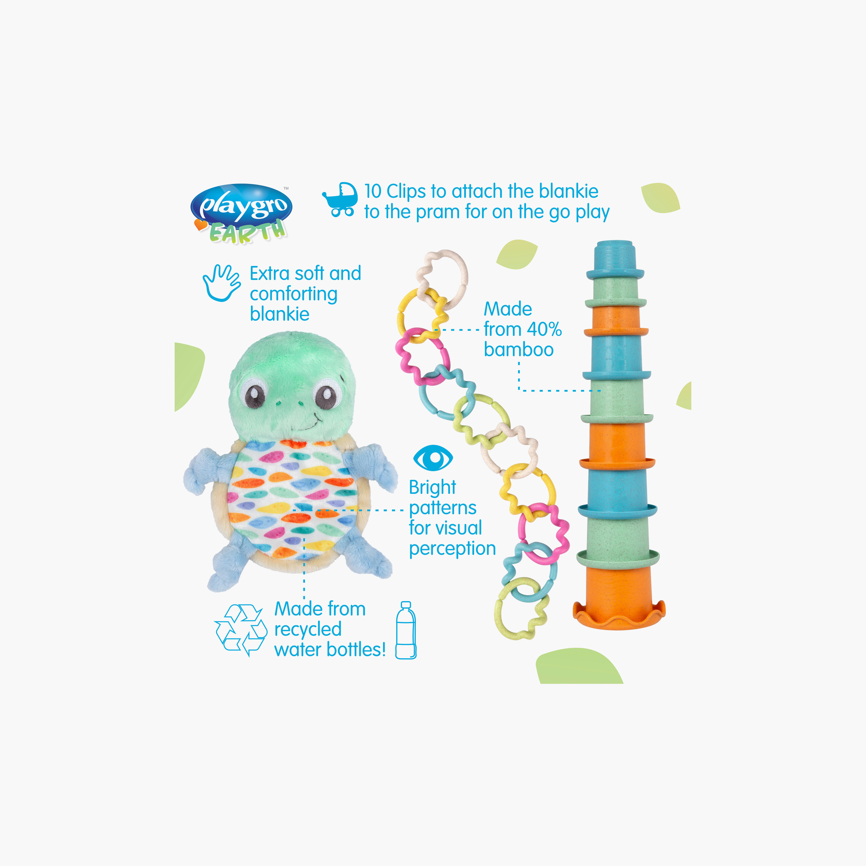 Playgro Eco Play Activity Gift Pack - Turtle - 0+ Months-toys-babyandtoddlertoys-learningtoys-image-3