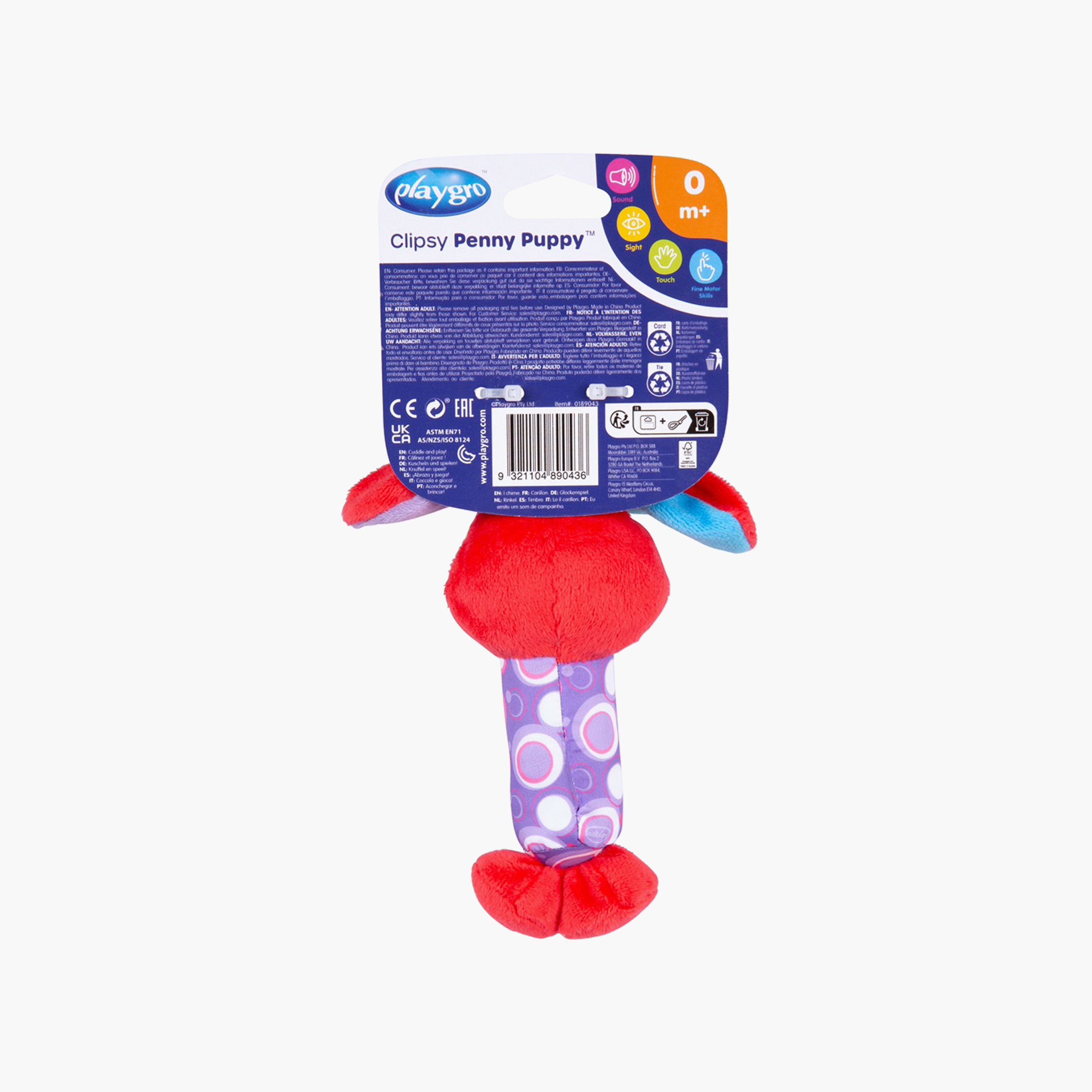 Playgro Clipsy Penny Puppy - Polybag Plush Toy - 0+ Months-toys-babyandtoddlertoys-strollertoys-image-4
