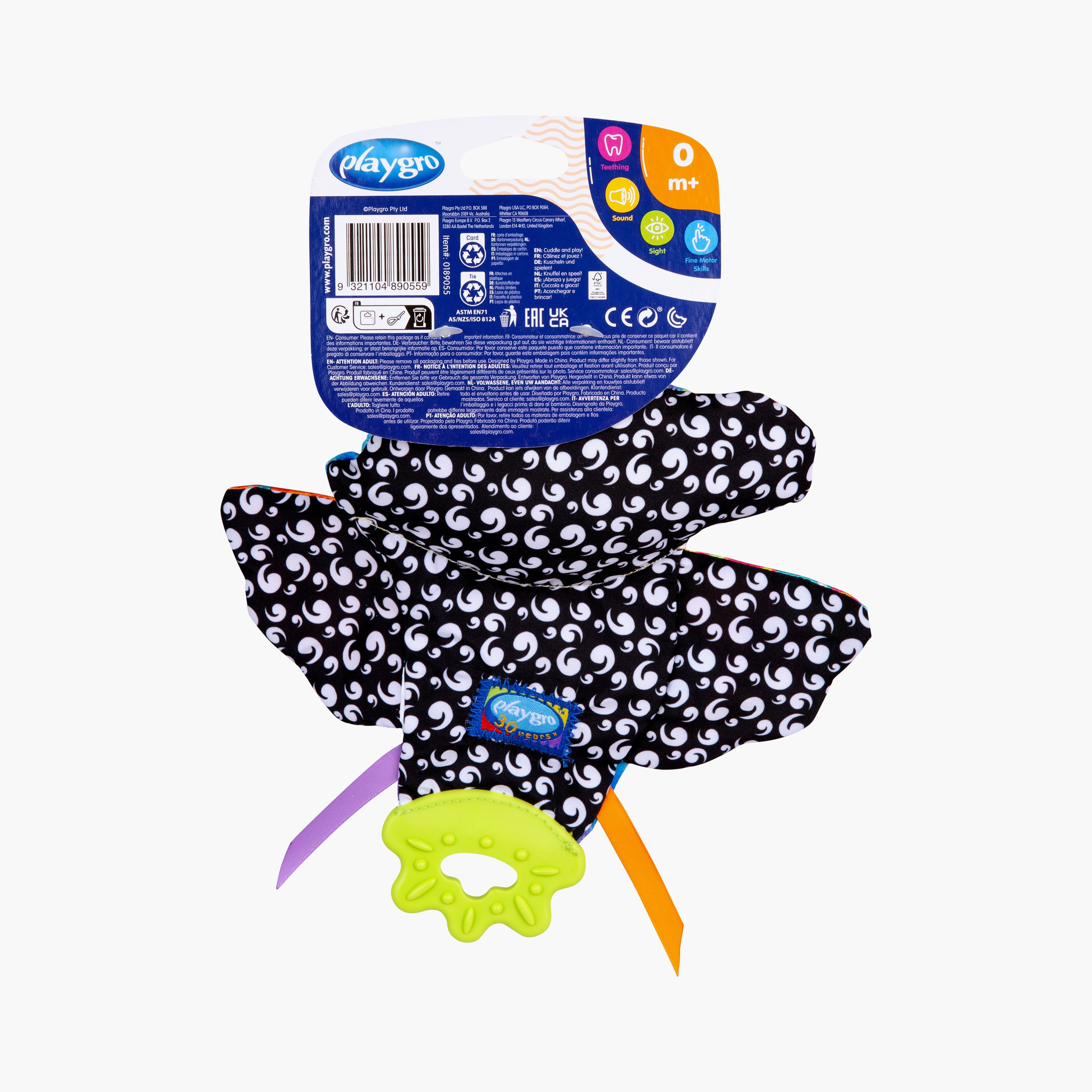Playgro Crinkle Blankie Tamika Toucan - 0+ Months-toys-babyandtoddlertoys-rattlesandteethers-image-3