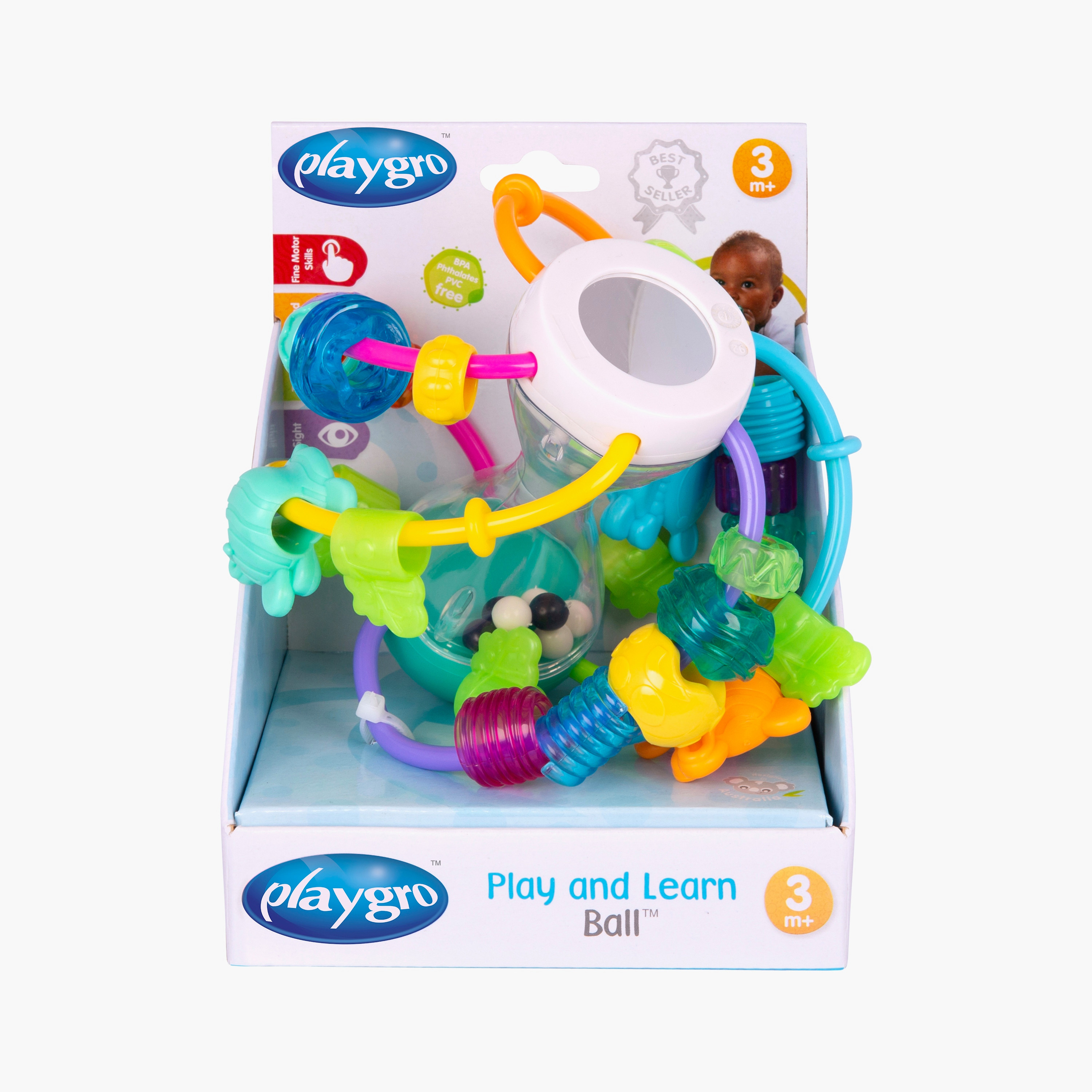 Playgro Play and Learn Ball - 0+ Months-toys-babyandtoddlertoys-learningtoys-image-2
