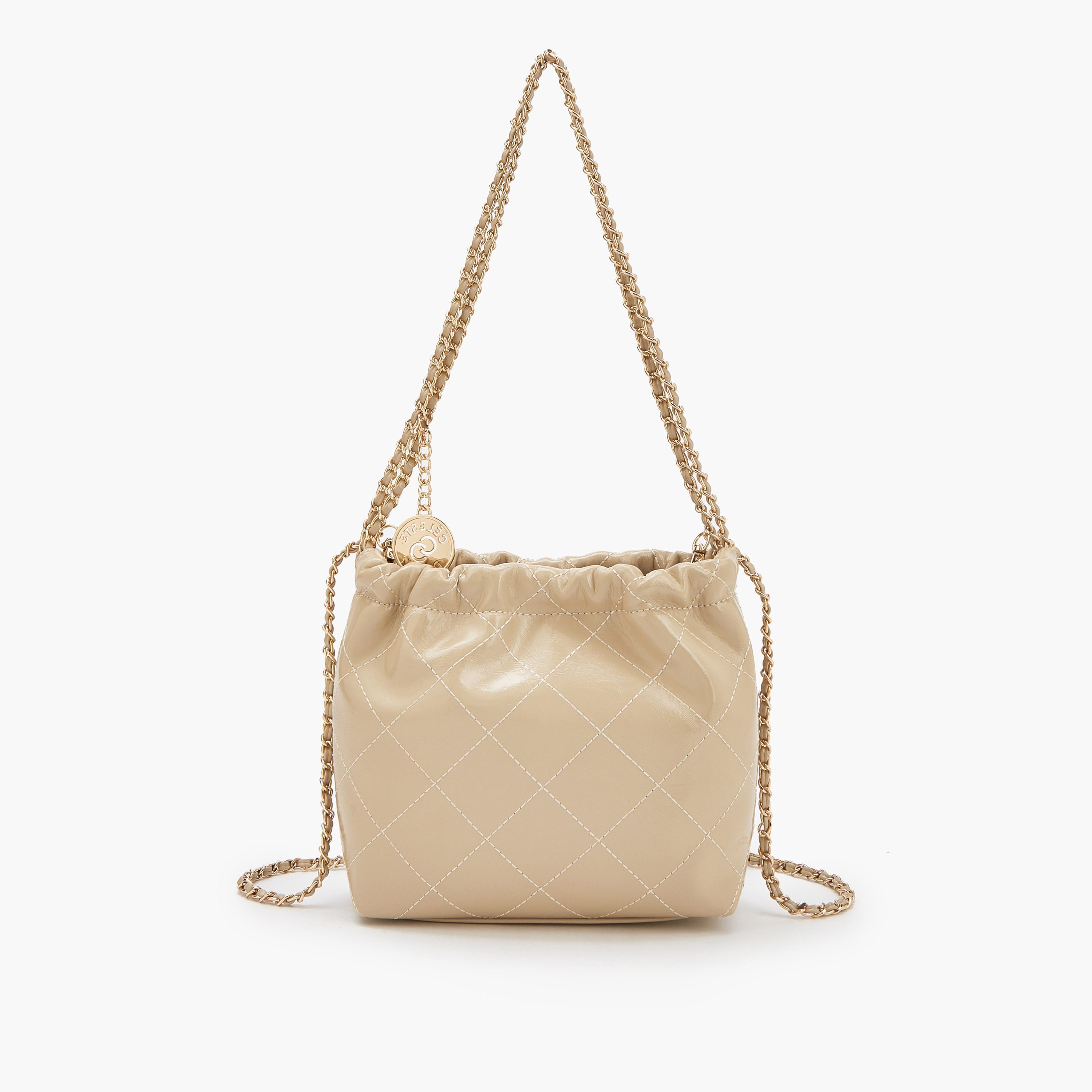 شنطة كتف مبطنة بحزام مزين بسلسلة من سيليست-women-bagsandwallets-handbags-image-1