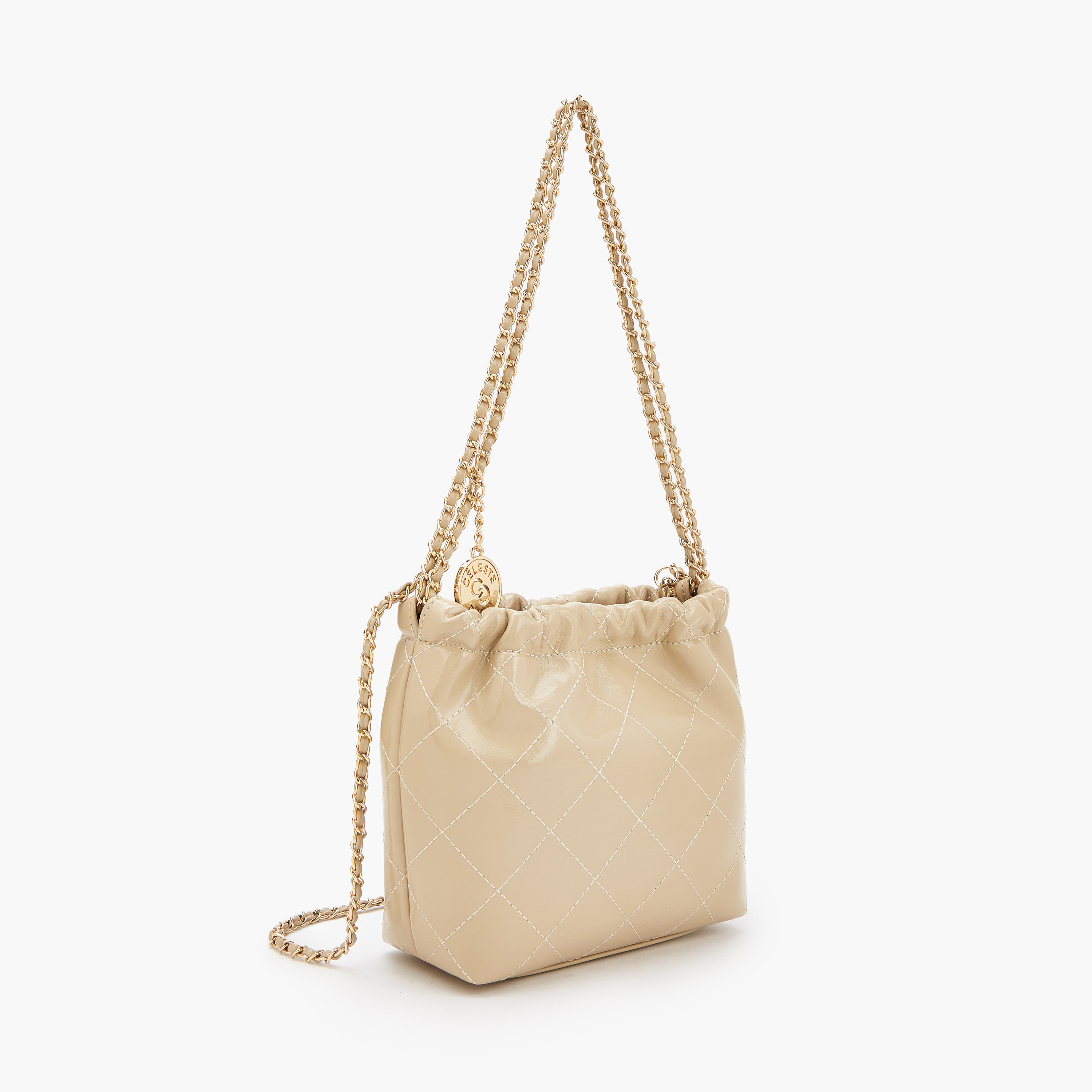 شنطة كتف مبطنة بحزام مزين بسلسلة من سيليست-women-bagsandwallets-handbags-image-4