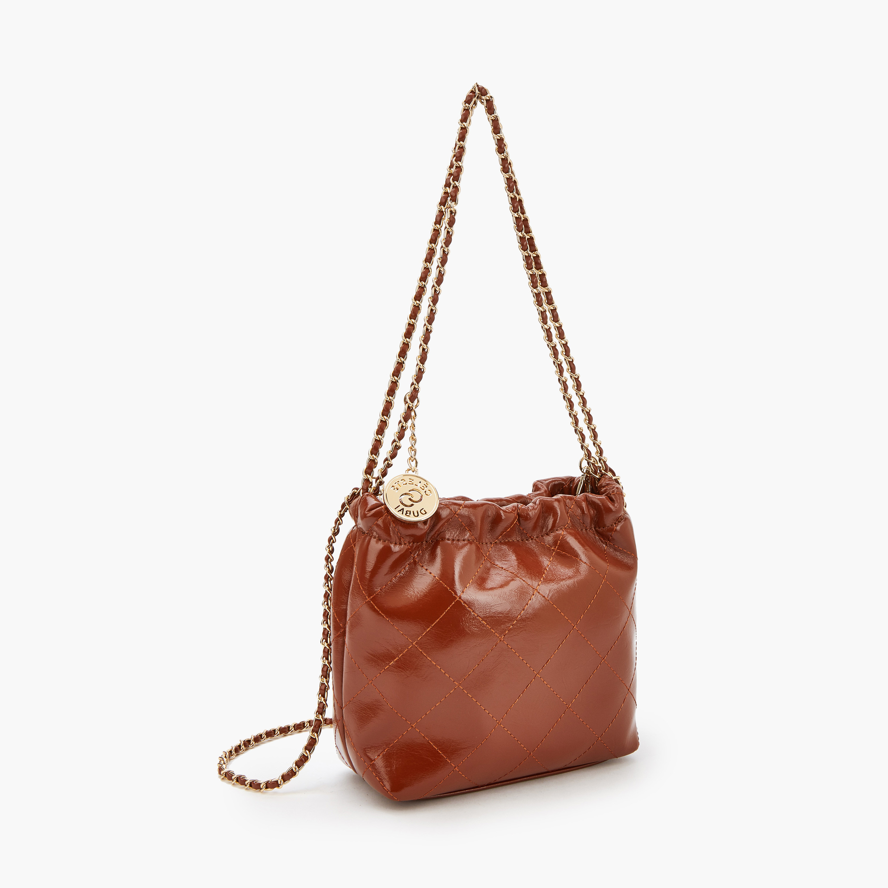 Celeste Quilted Shoulder Bag with Chain Accent Strap-women-bagsandwallets-handbags-image-3