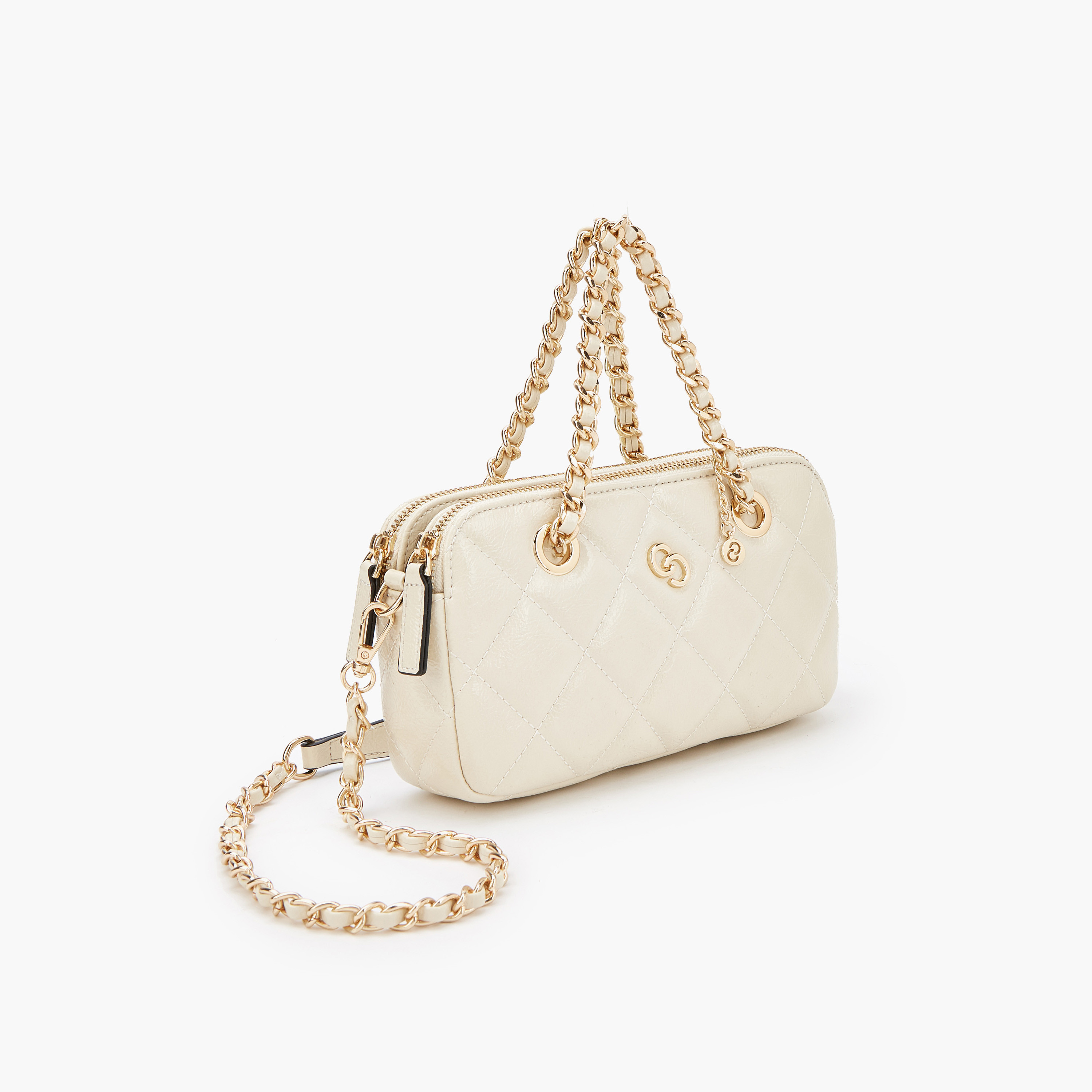 شنطة كروس بودي مبطنة بحزام مزين بسلسلة من سيليست-women-bagsandwallets-handbags-image-4