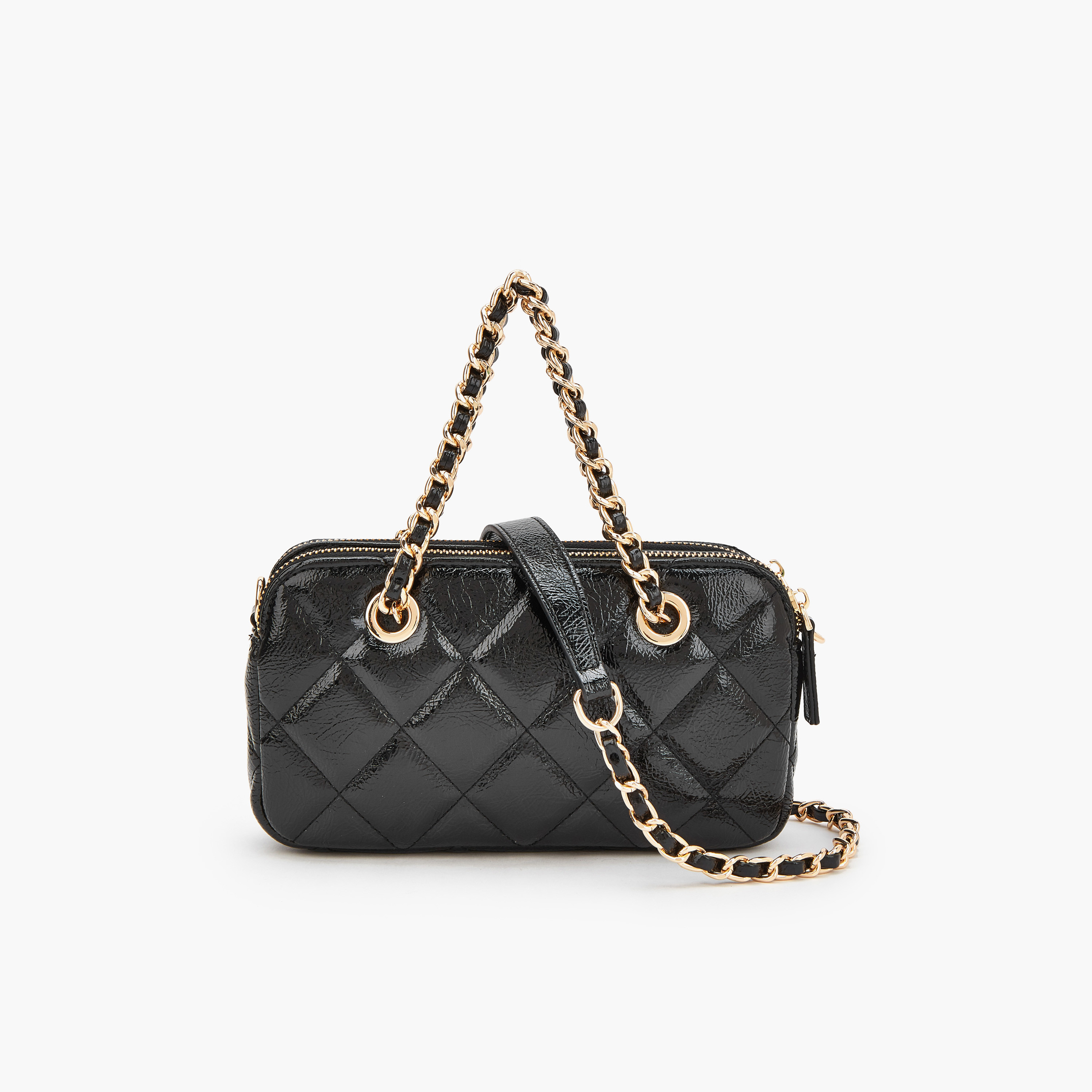شنطة كروس بودي مبطنة بحزام مزين بسلسلة من سيليست-women-bagsandwallets-handbags-image-5