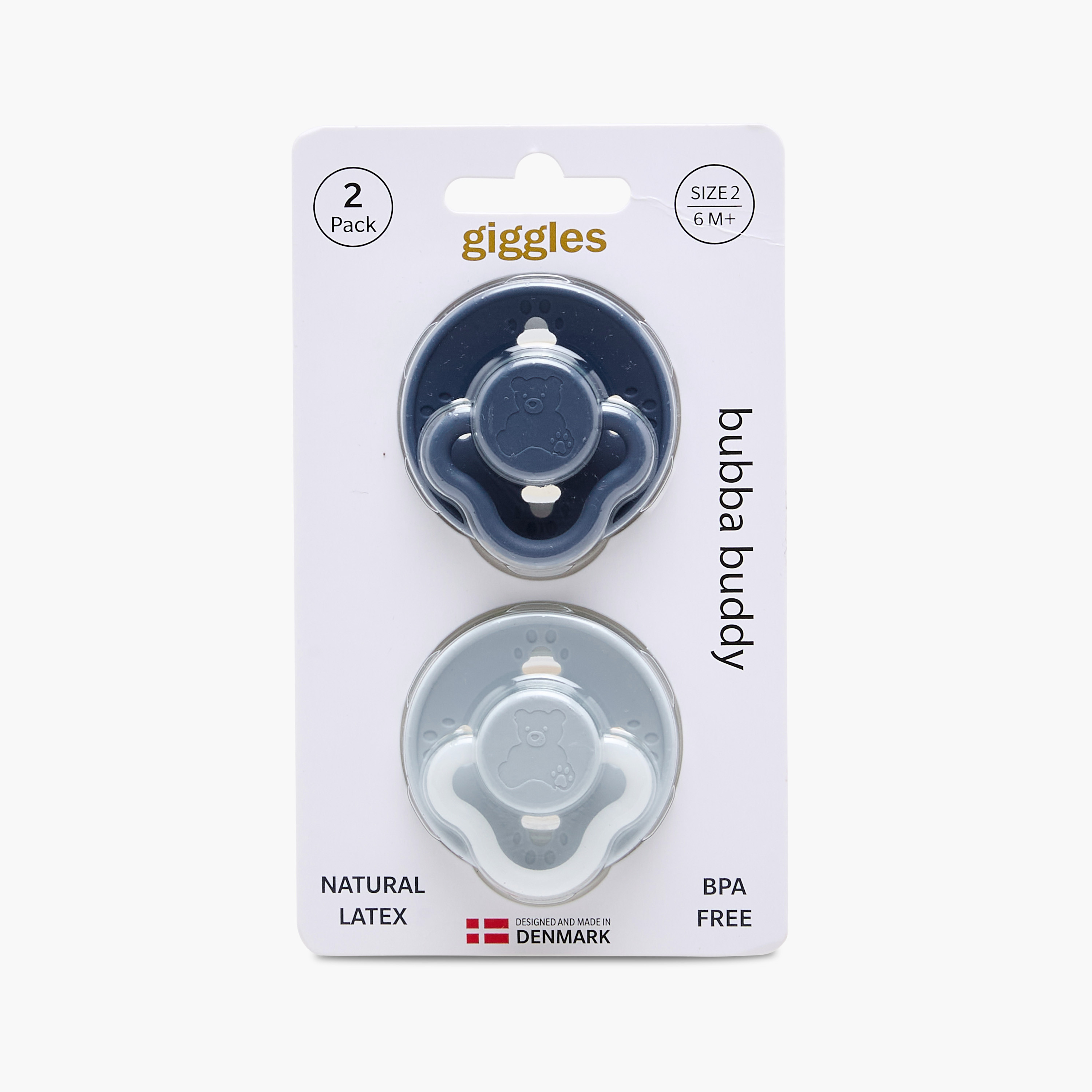 Pack of 2 Giggles Baby Pacifier with Bear Design, 6-18 Months-baby-feeding-pacifiers-image-8