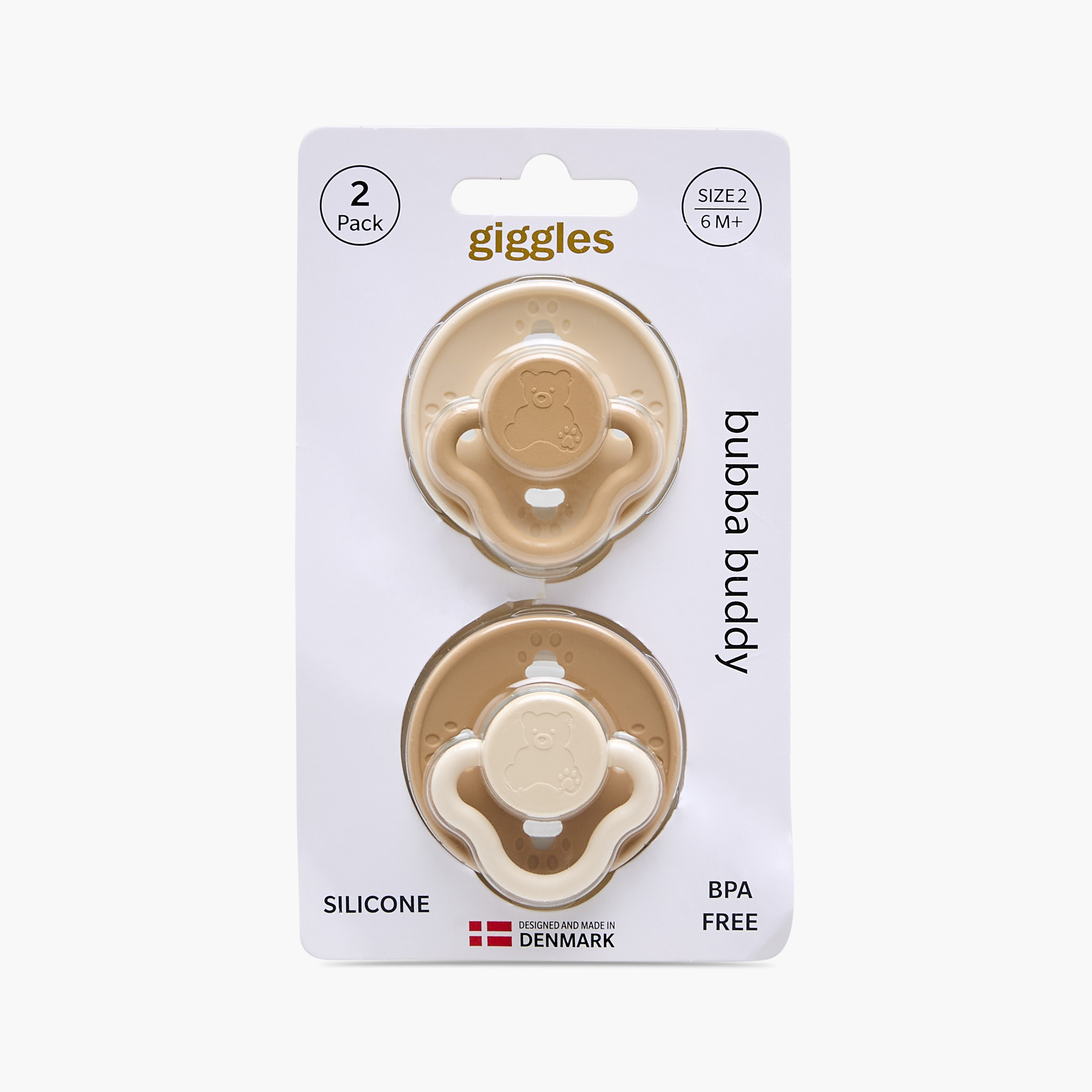 Pack of 2 Giggles Baby Pacifier with Bear Design, 6-18 Months-baby-feeding-pacifiers-image-8