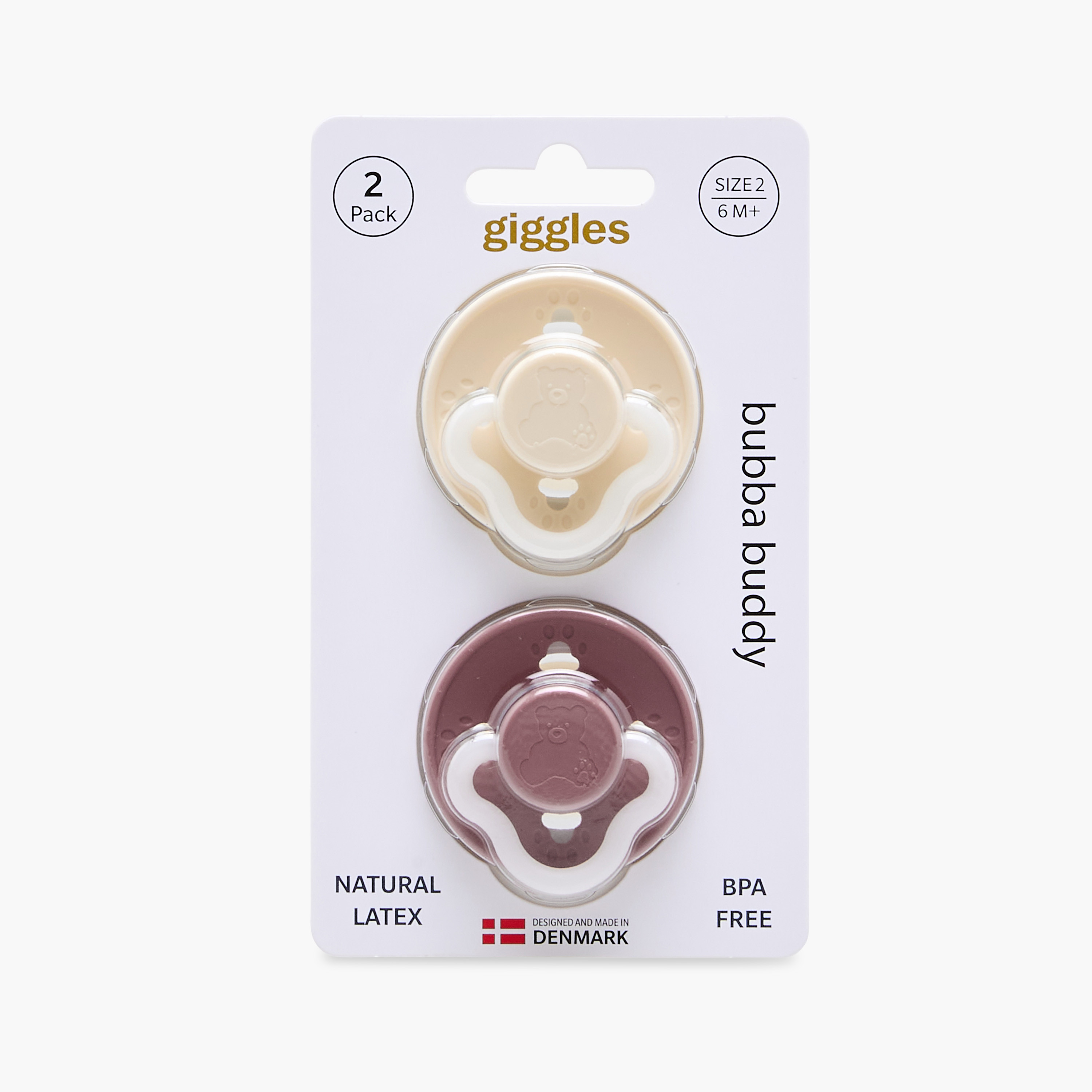 Pack of 2 Giggles Baby Pacifier with Bear Design, 6-18 Months-baby-feeding-pacifiers-image-8