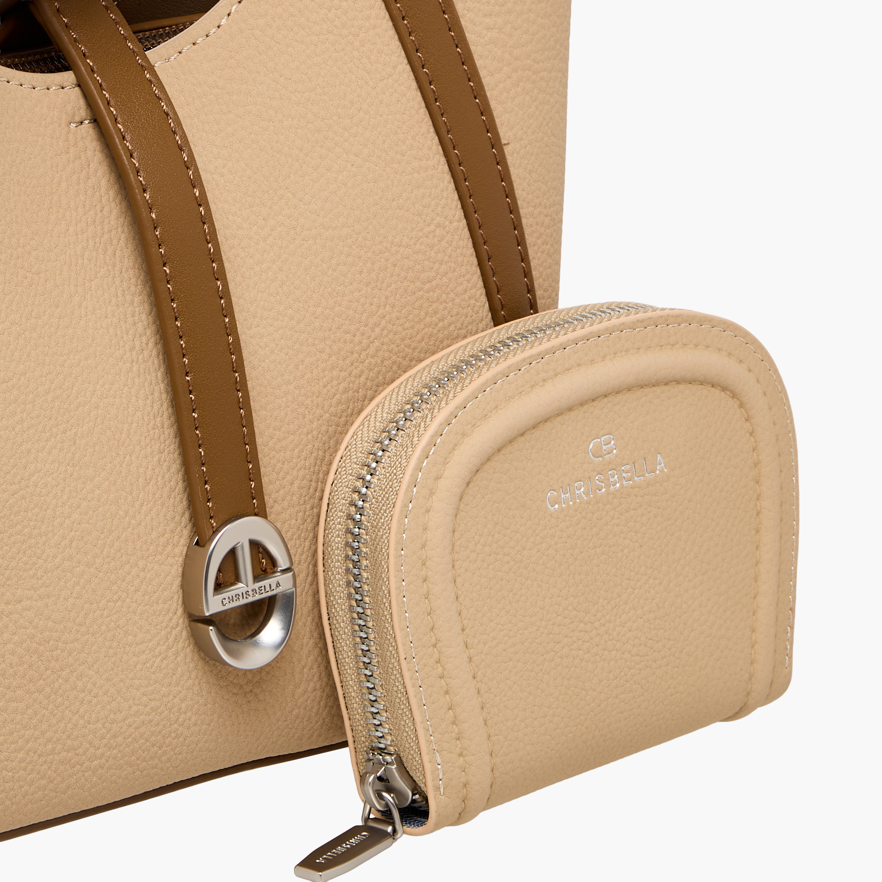 Chrisbella Textured Tote Bag with Pouch-women-bagsandwallets-handbags-image-6