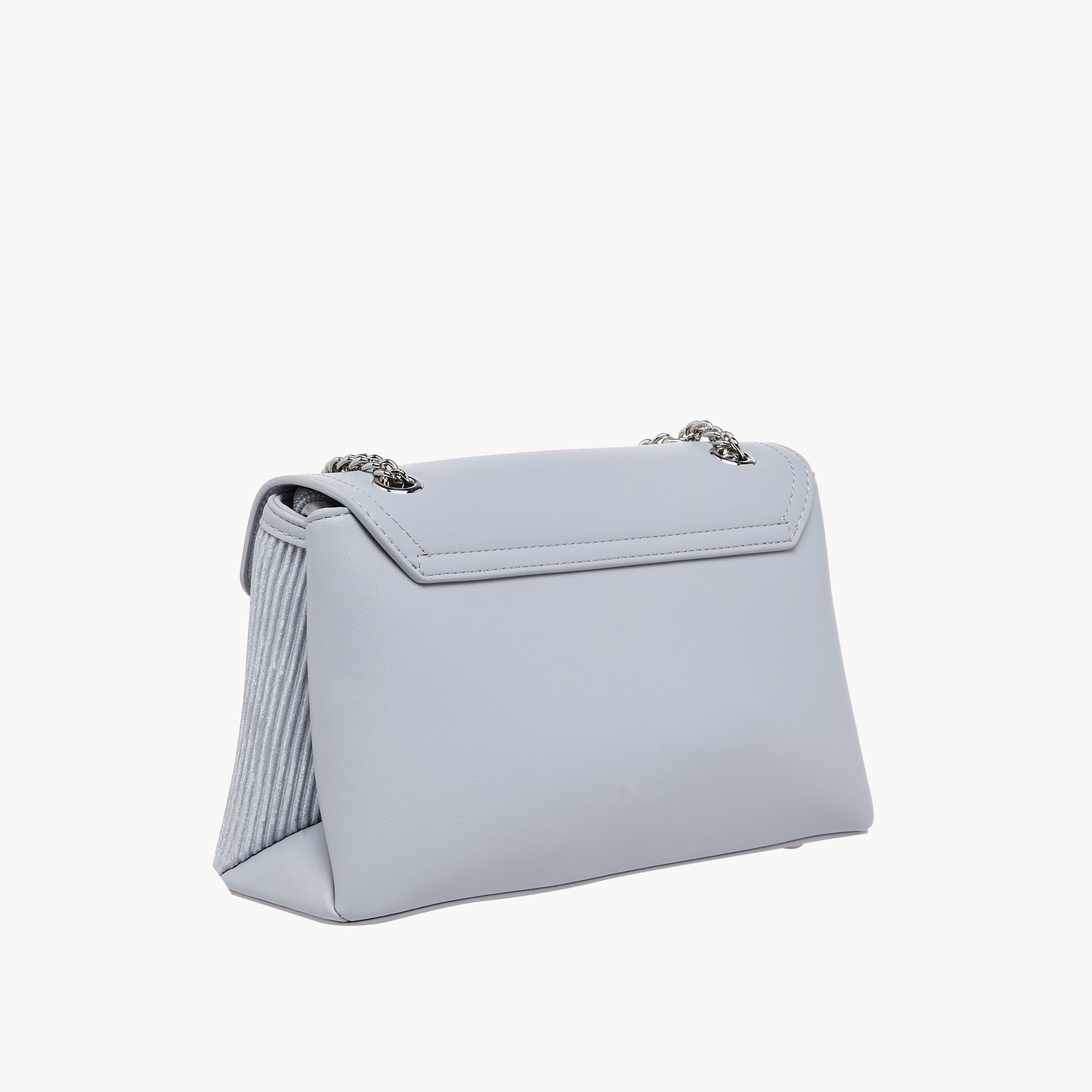 Chrisbella Ribbed Crossbody Bag with Pouch and Chain Strap-women-bagsandwallets-handbags-image-4