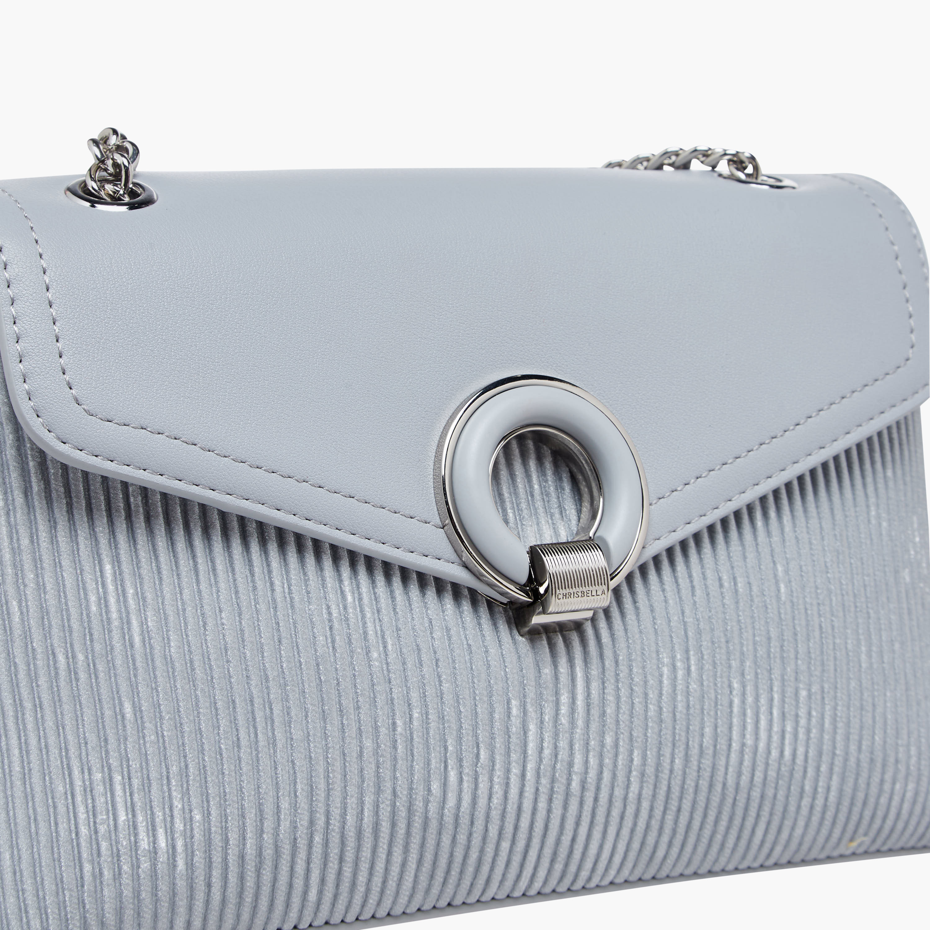 Chrisbella Ribbed Crossbody Bag with Pouch and Chain Strap-women-bagsandwallets-handbags-image-7