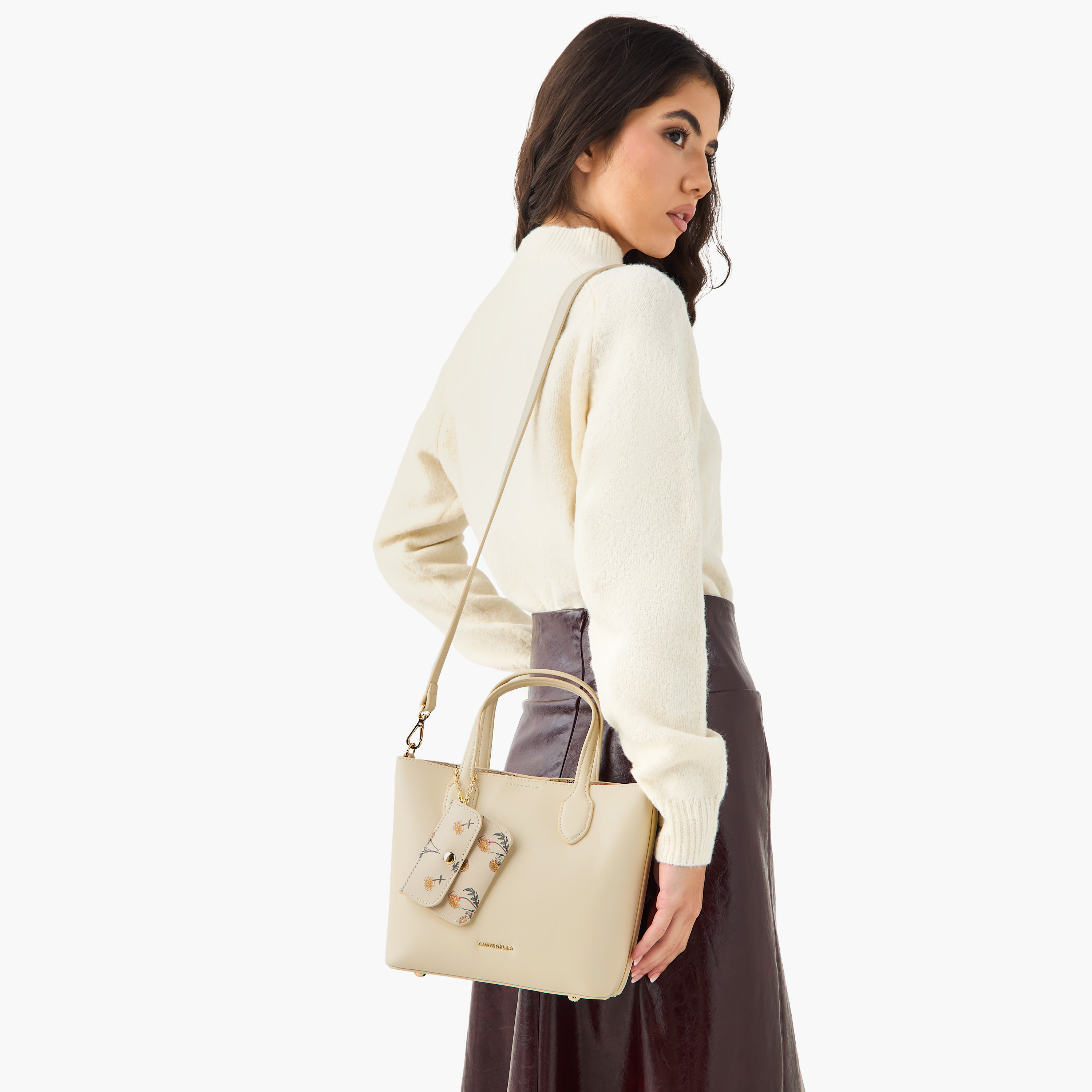 شنطة توتي سادة مع شنطة صغيرة وحزام قابل للفصل من كريسبيلا-women-bagsandwallets-handbags-image-2