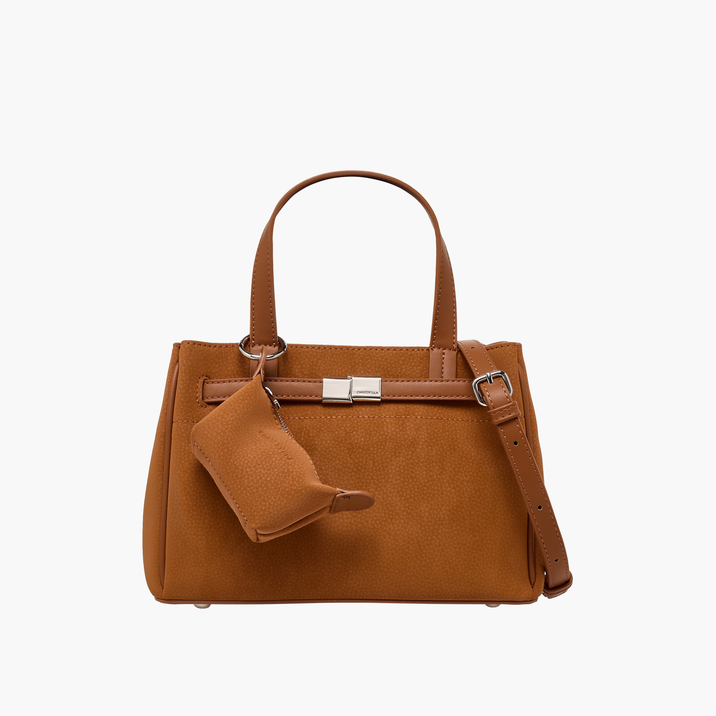 Chrisbella Monotone Crossbody Bag with Pouch and Detachable Strap-women-bagsandwallets-handbags-image-1