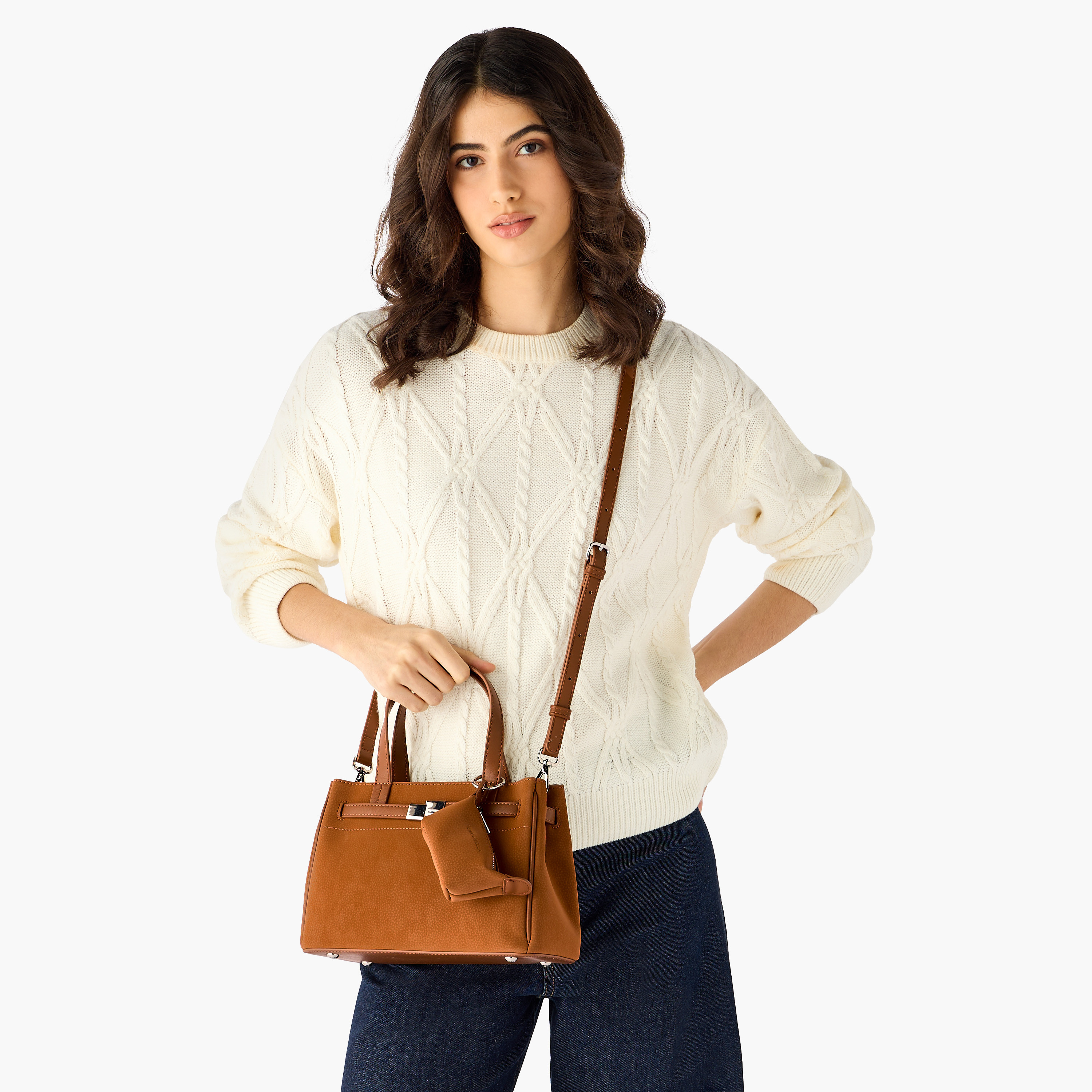 Chrisbella Monotone Crossbody Bag with Pouch and Detachable Strap-women-bagsandwallets-handbags-image-8