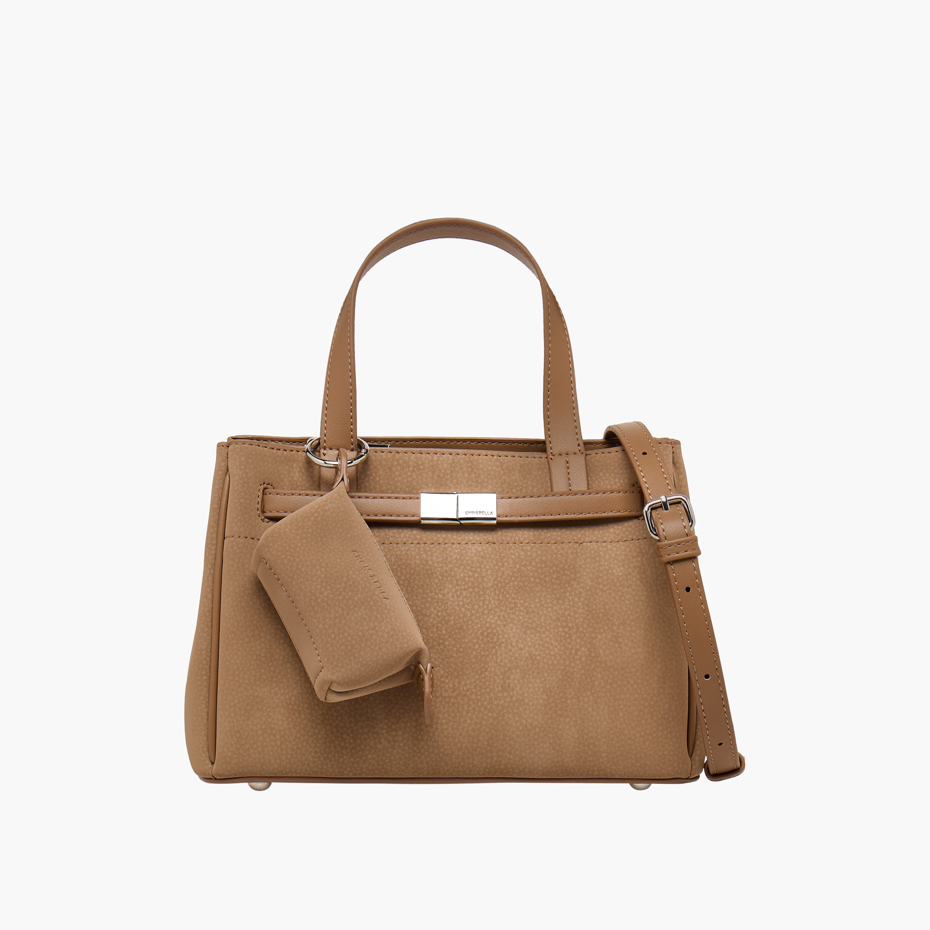 Chrisbella Textured Crossbody Bag with Pouch-women-bagsandwallets-handbags-image-1