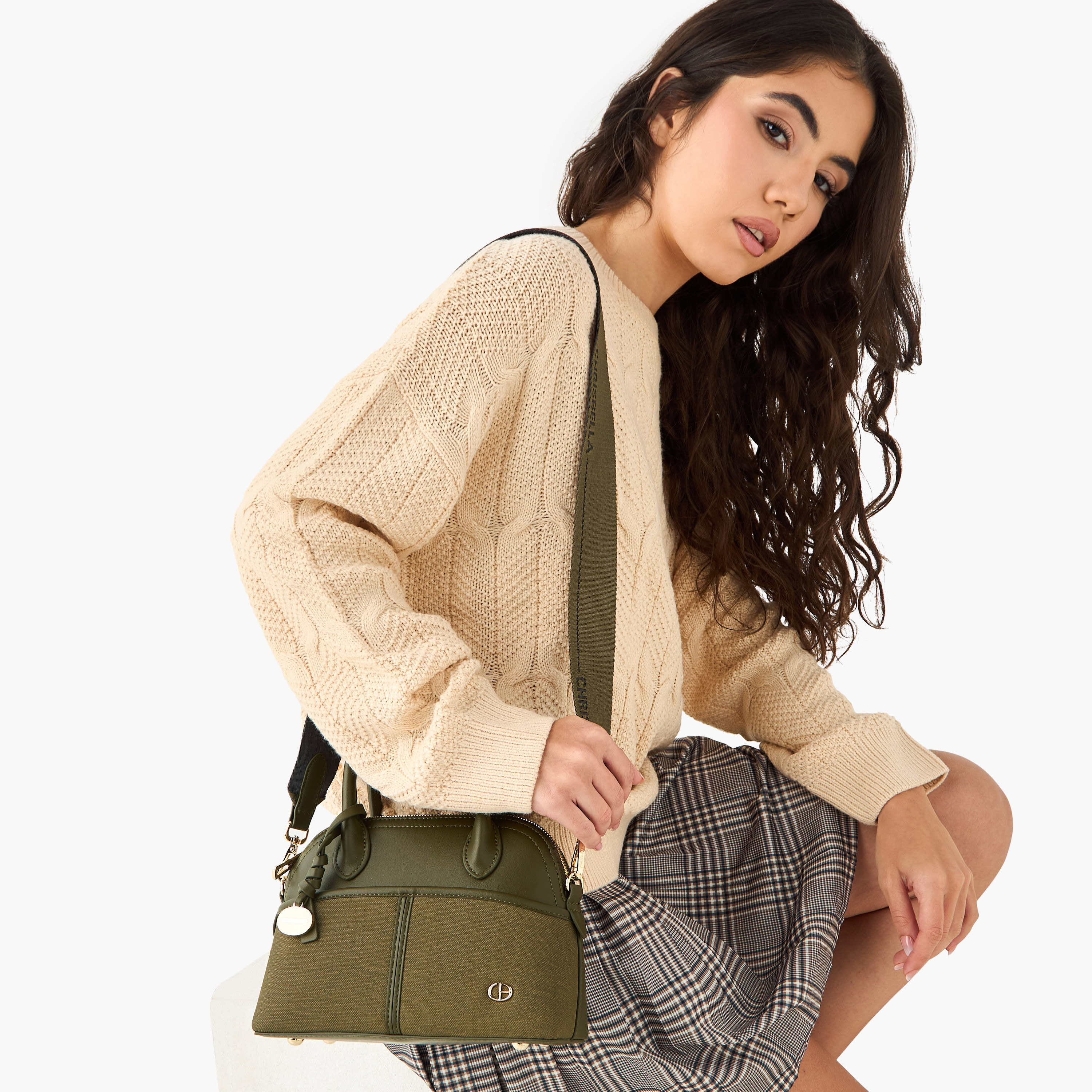 شنطة كتف بقوالب ملونة وحزام قابل للفصل من كريسبيلا-women-bagsandwallets-handbags-image-2