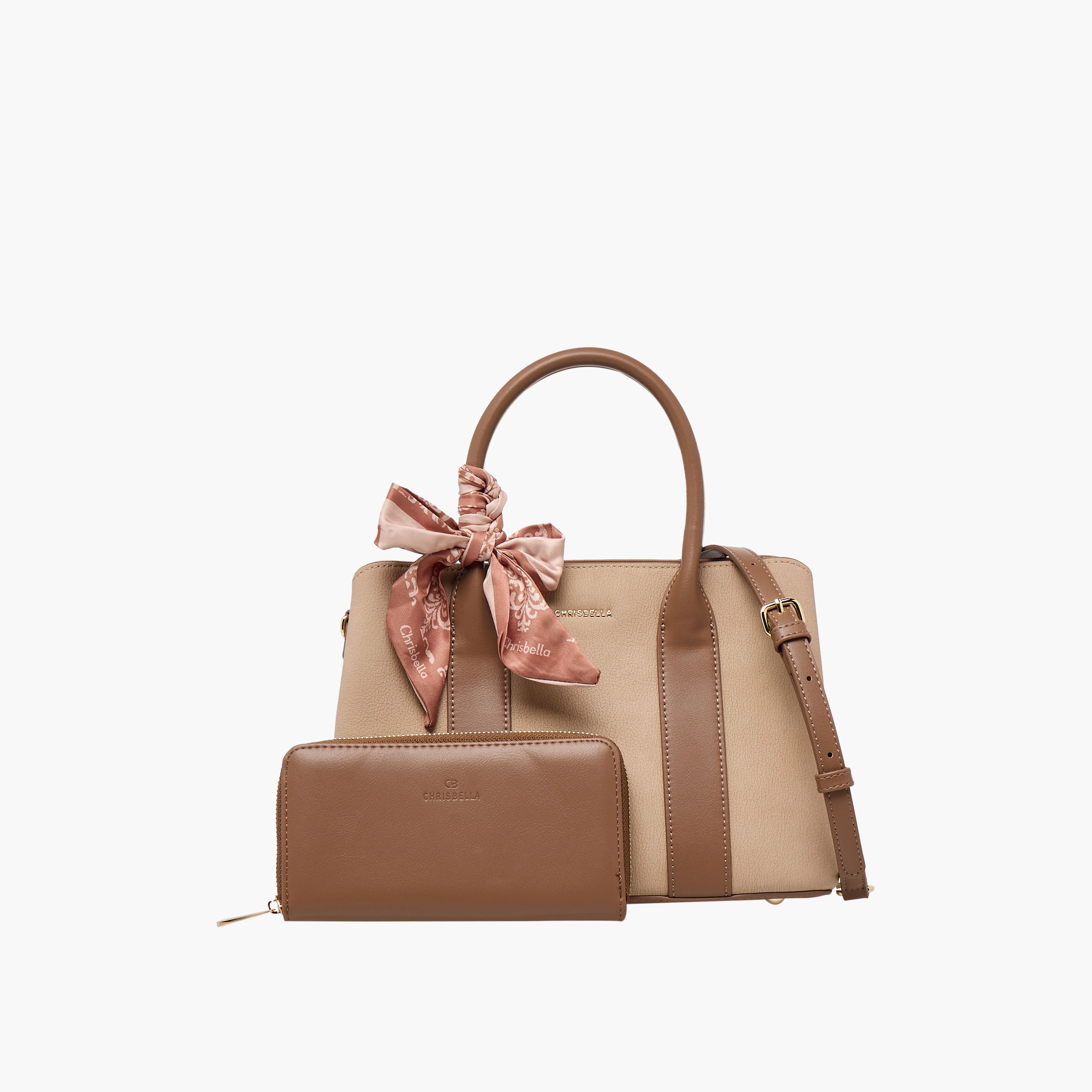 Chrisbella Panelled Crossbody Bag with Scarf Detail and Wallet-women-bagsandwallets-handbags-image-1