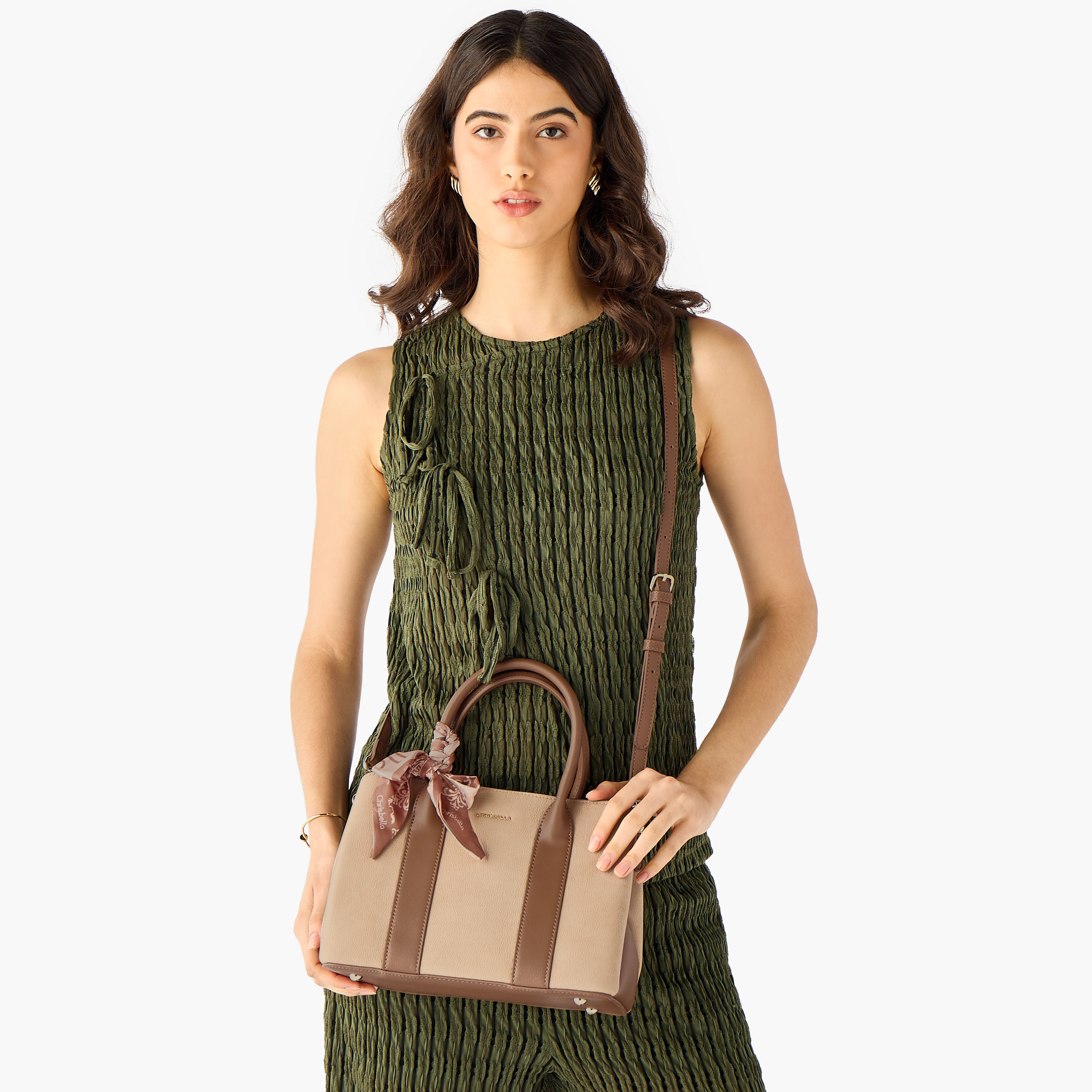Chrisbella Panelled Crossbody Bag with Scarf Detail and Wallet-women-bagsandwallets-handbags-image-2