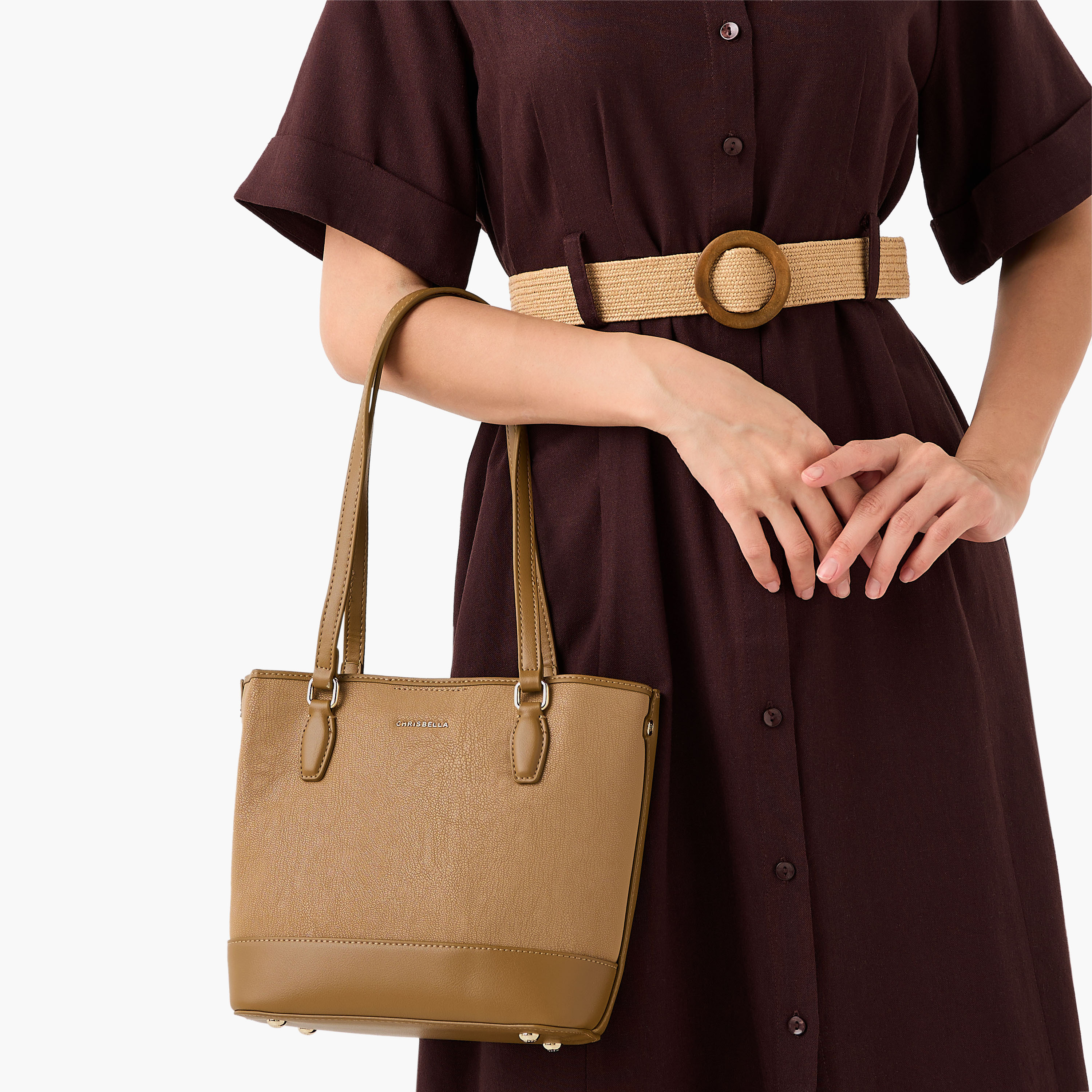 Chrisbella Textured Tote Bag with Pouch-women-bagsandwallets-handbags-image-10