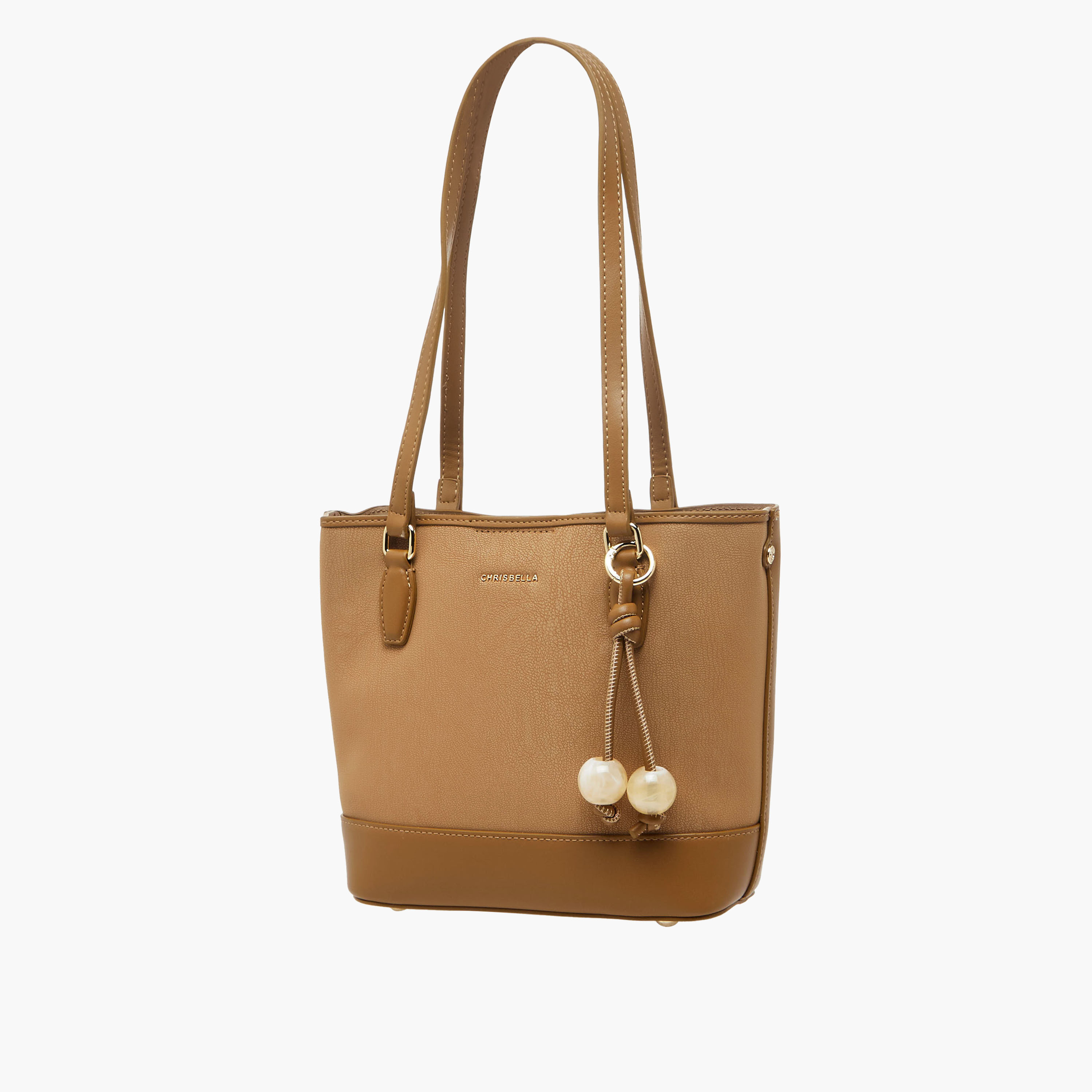 Chrisbella Textured Tote Bag with Pouch-women-bagsandwallets-handbags-image-3