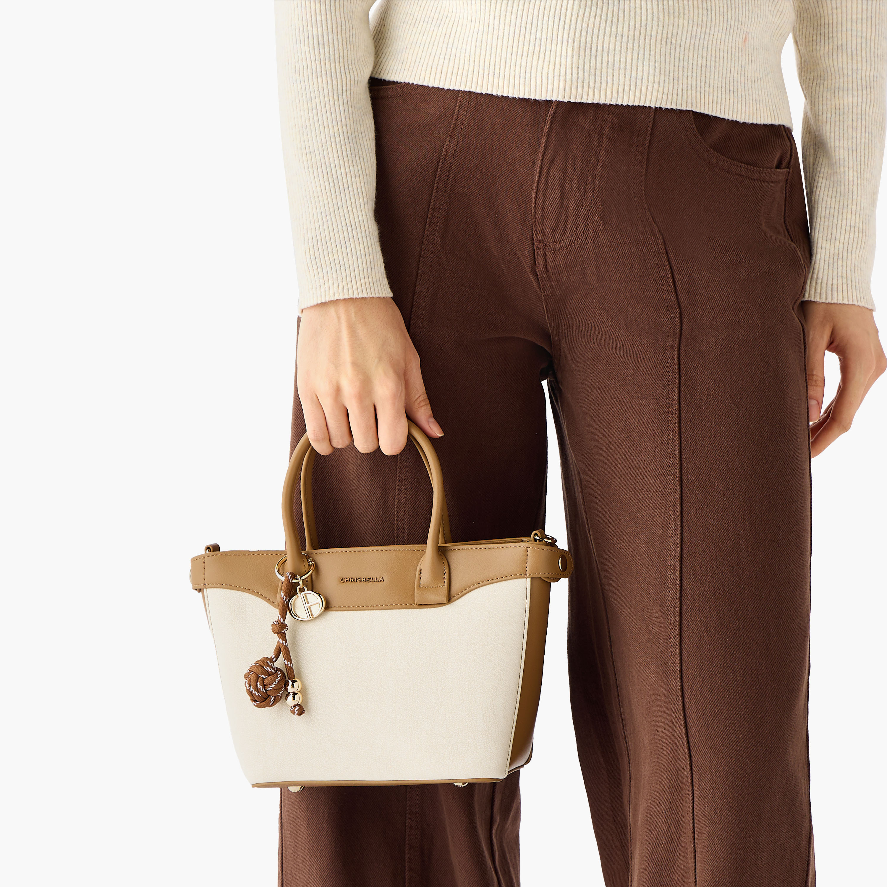 Chrisbella Colourblock Tote Bag with Detachable Strap and Pouch-women-bagsandwallets-handbags-image-2