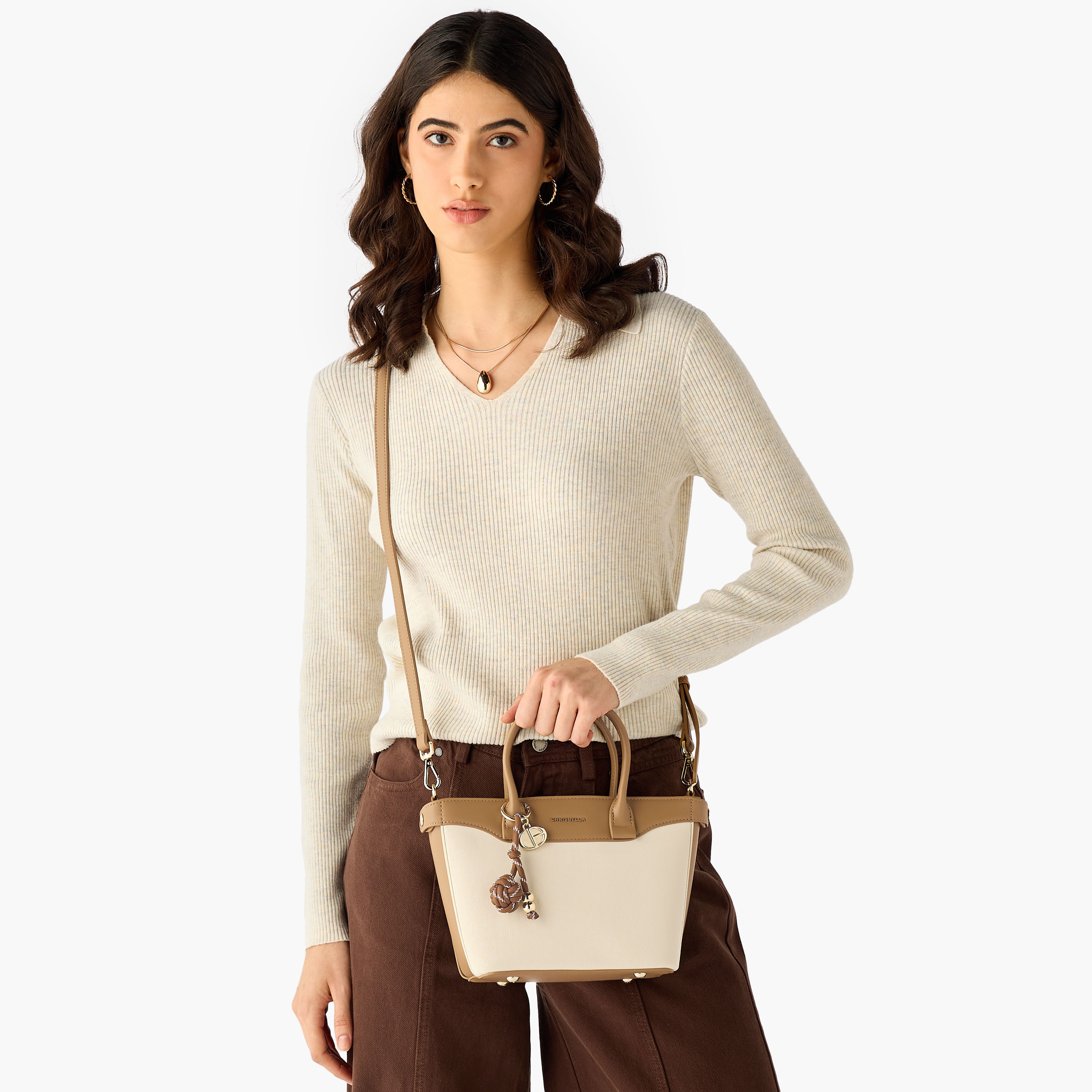 Chrisbella Colourblock Tote Bag with Detachable Strap and Pouch-women-bagsandwallets-handbags-image-9