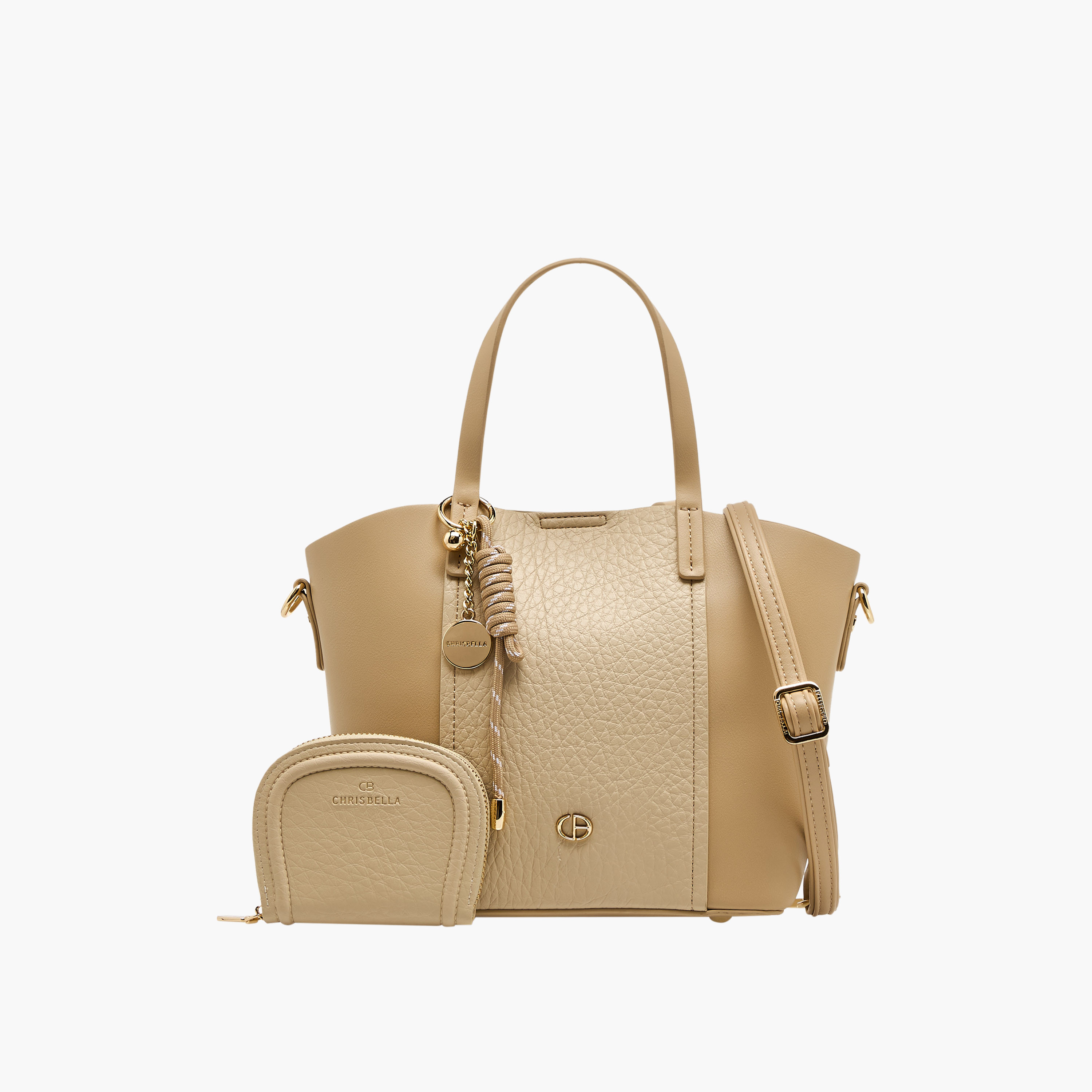 Chrisbella Panelled Tote Bag with Pouch-women-bagsandwallets-handbags-image-1